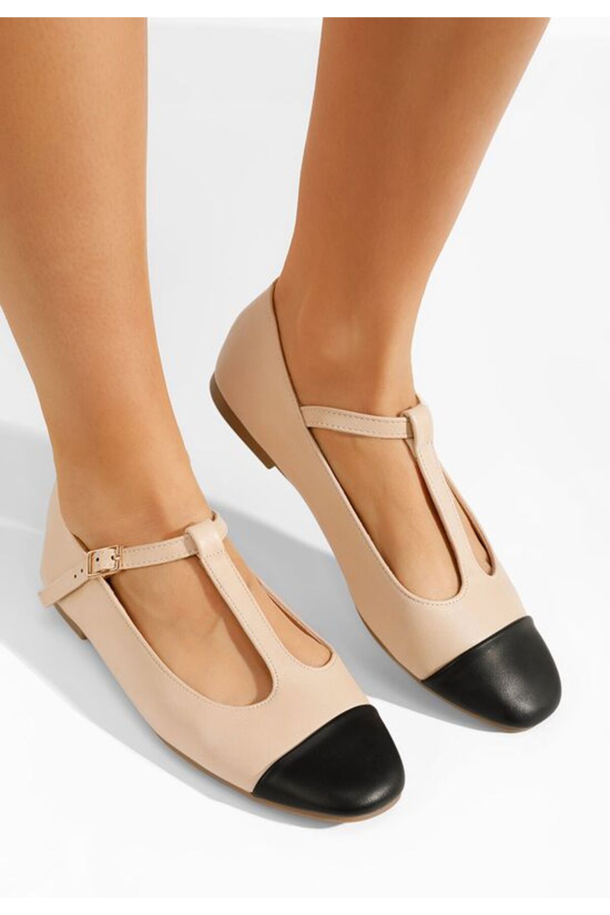 B T Shoes Balerini Dama Camella Bej Femeie - 38