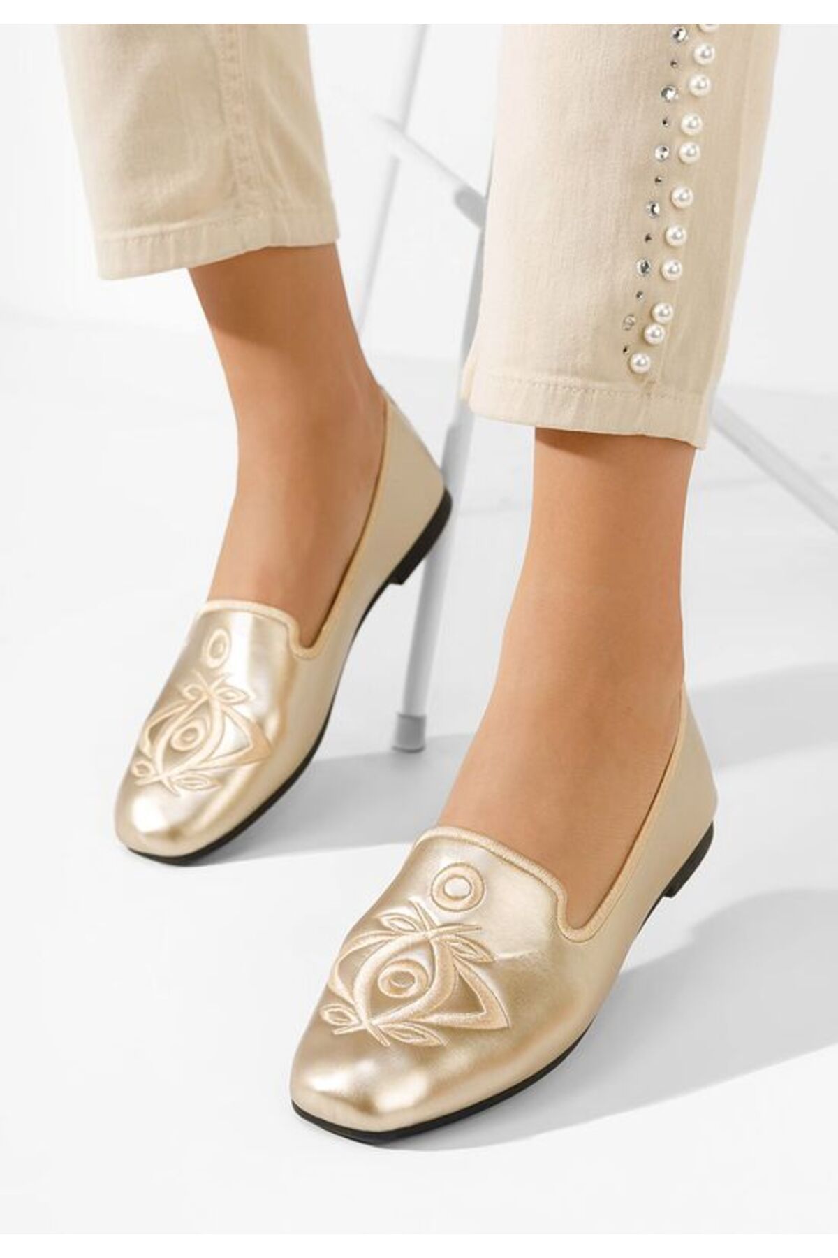 B T Shoes Balerini Dama Estefania Aurii Femeie - 37