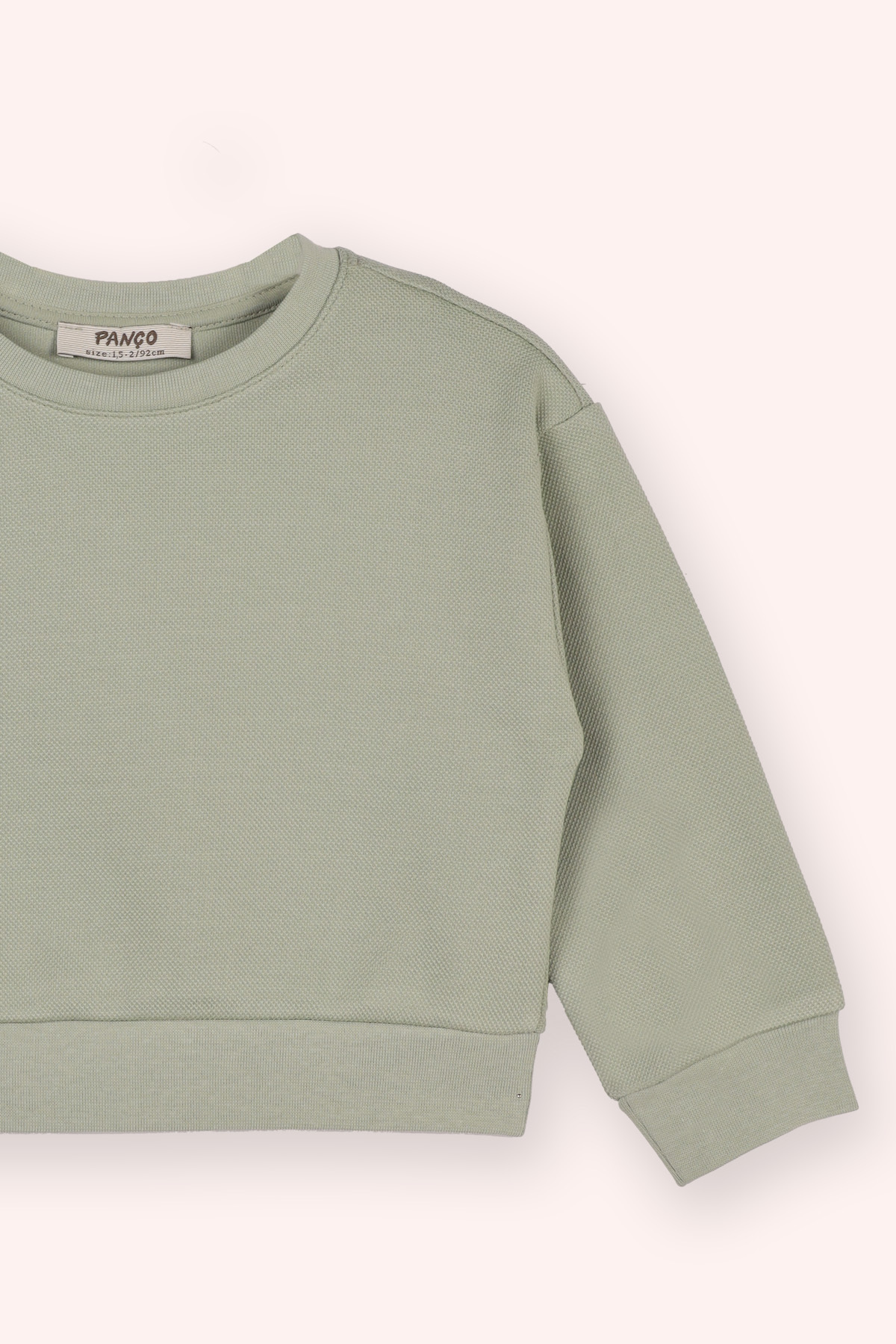 Panço Kız Bebek Bisiklet Yaka Haki Sweatshirt fotoğrafı 2 (önizleme)