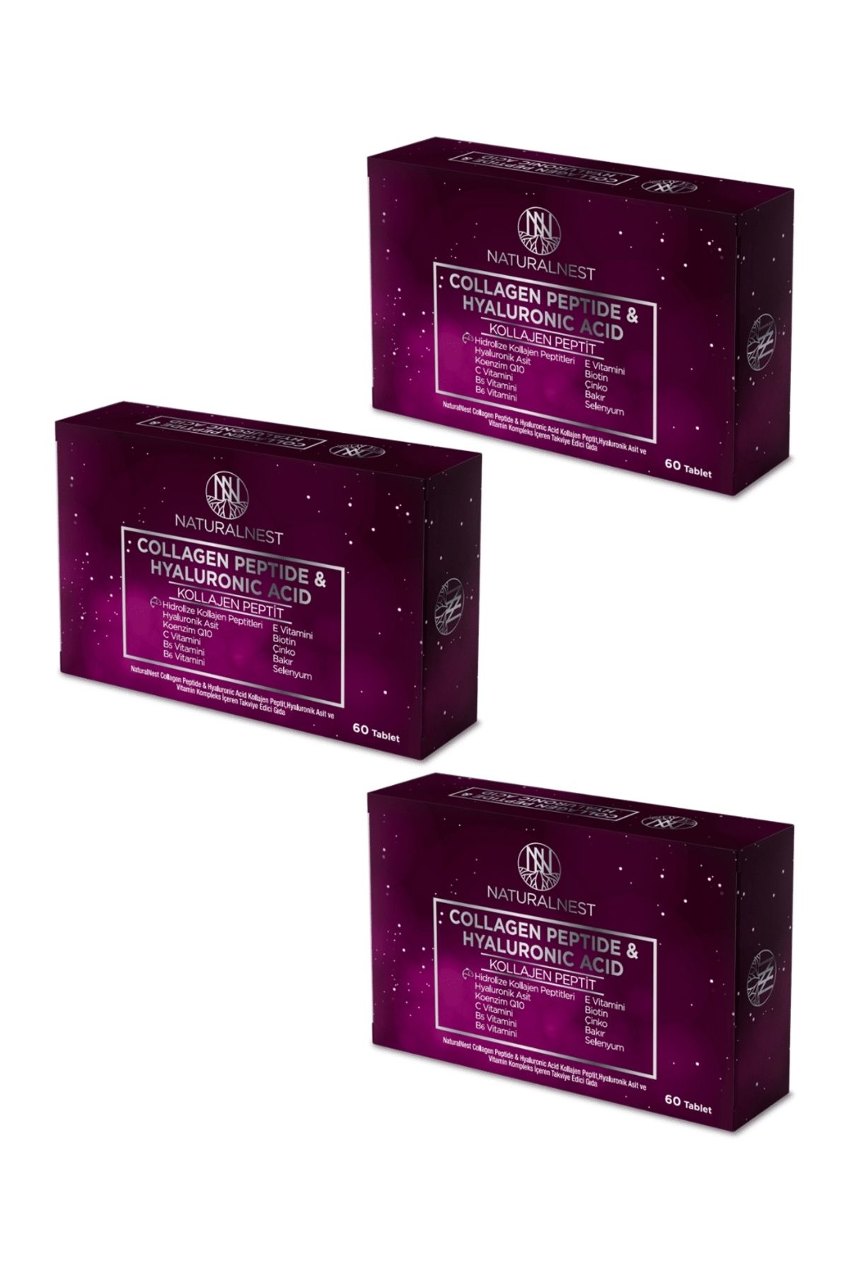 Naturalnest Collagen Peptide Ve Hyaluronic Acid 60 Tablet 3 Adet