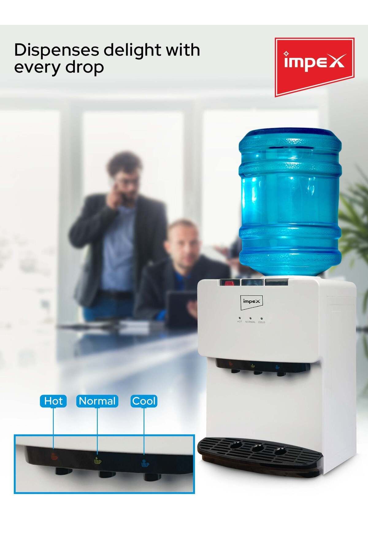 İMPEX-Impex Water Dispenser With 3 Temperature Settings Table Top Stainless Steel Tank WD 3903B 6