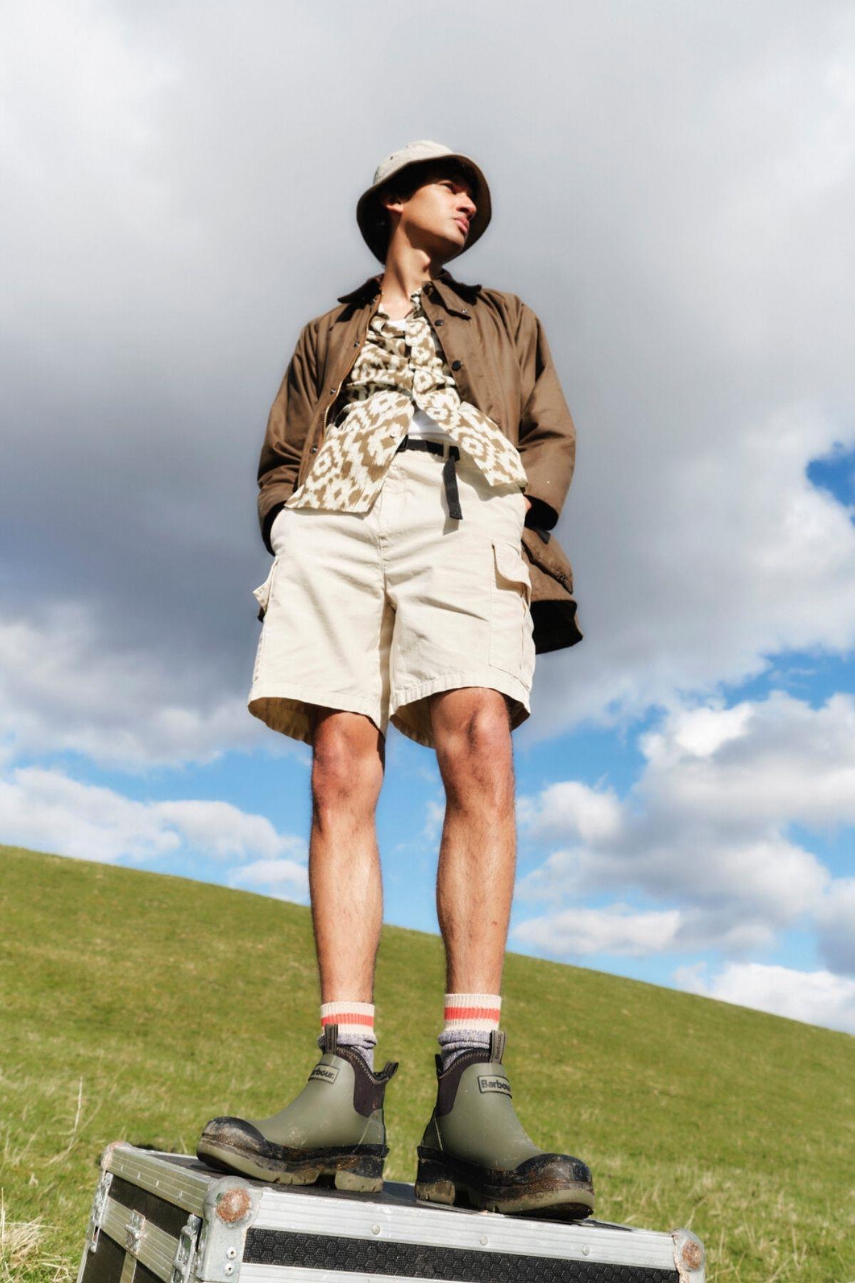شلوارک مردانه راسته فاق نرمال | باربور Barbour MST0062-0039 - تصویر 4