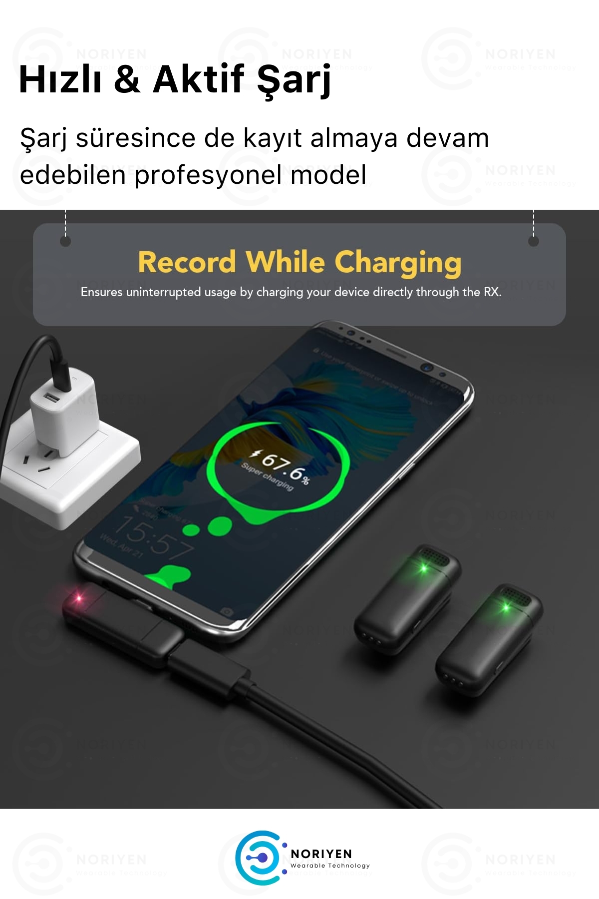 Şarj Kutulu Pro Model Type C Girişli Yaka Mikrofonu Influencer Youtuber Tiktok İçin Mini Mikrofon