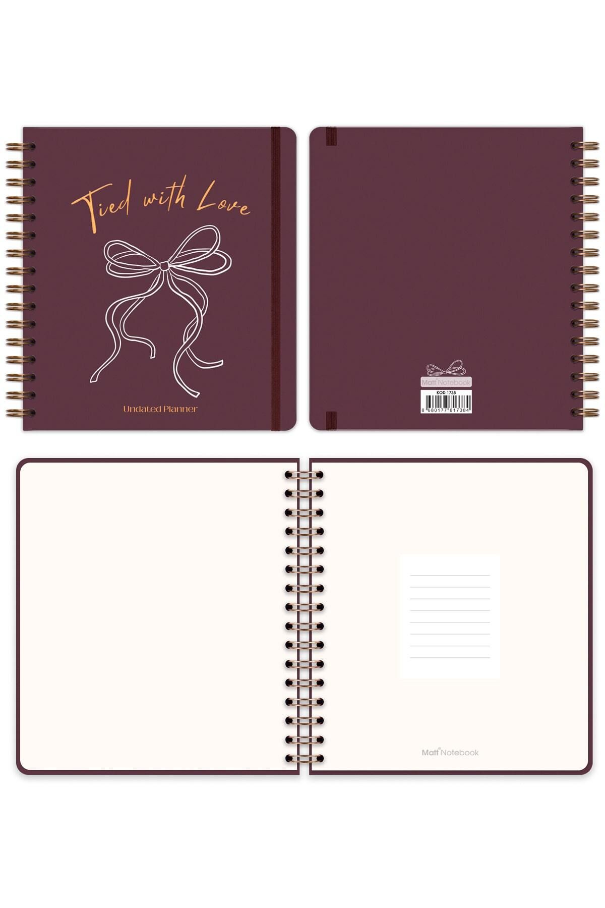 Matt Notebook-Ακαθάριστος προγραμματιστής τετράγωνος φιόγκος ατζέντας 6