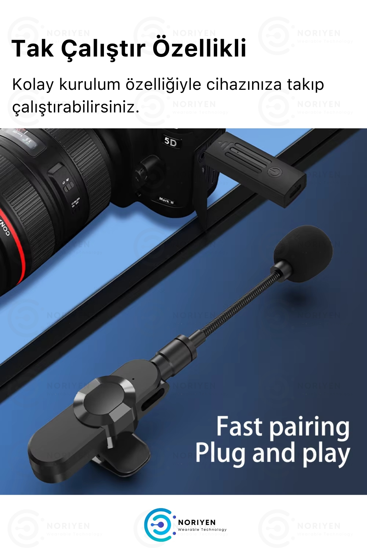 Pro Model Aux Girişli Kablosuz Yaka Mikrofonu Influencer Youtuber Tiktok Röportaj İçin K35D Mikrofon