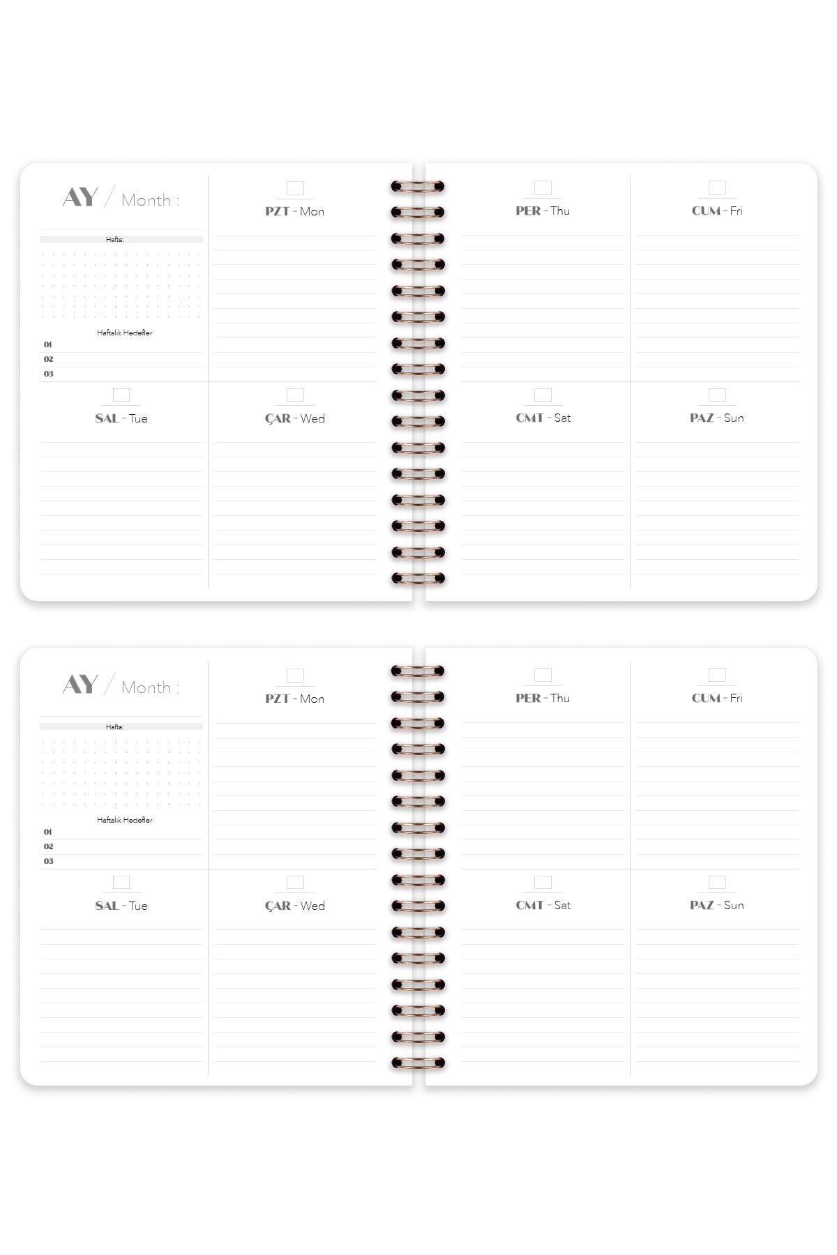 Matt Notebook-Indefinite Planner Square Agenda 8