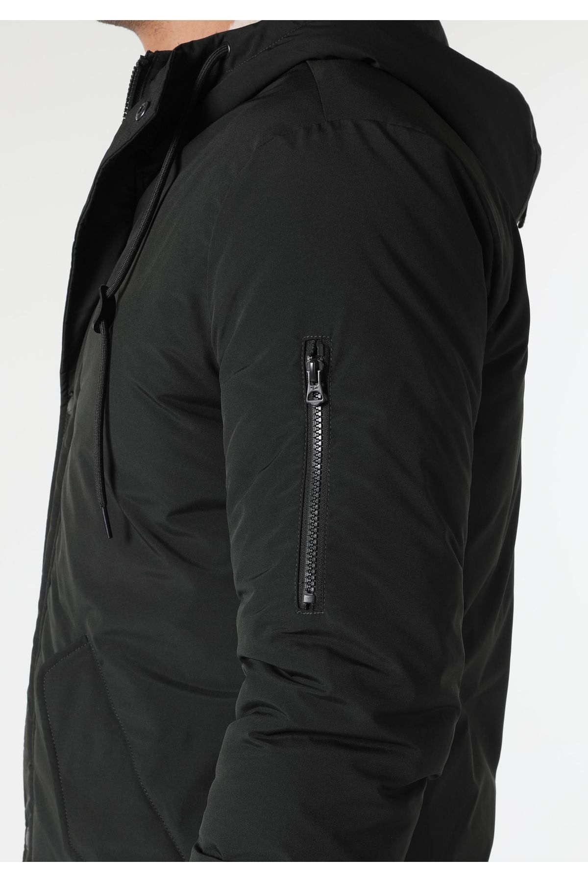 Regular Fit Erkek Yeşil Kaban - 5