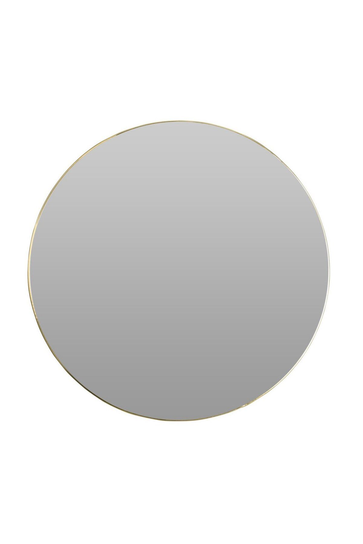 BM GİFT DESİGN Oglindă De Perete, Ramă Rotundă Metalică, Aurie, 75 Cm - 75 x 75