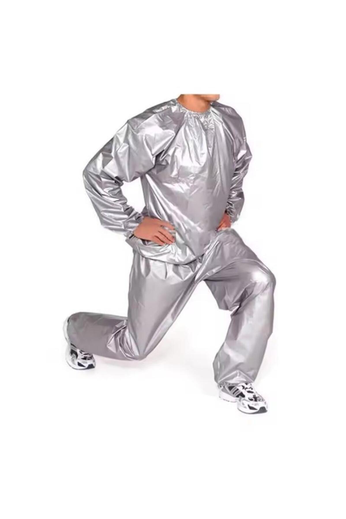 بدلة ساونا - بدلة عرق XXXL بدلة لياقة بدنية مصنوعة من مادة PVC بسمك 0.1 مم بدلة عرق رياضية لحرق الدهون