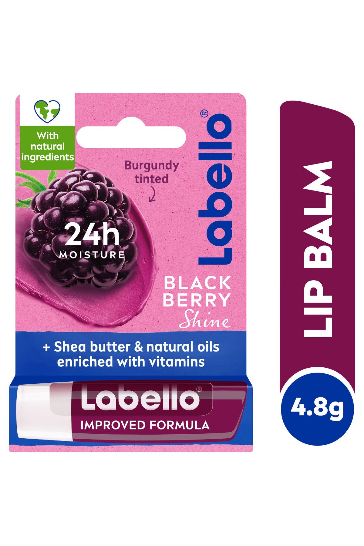 LABELLO العناية بالشفاه، مرطب شفاه، لمعان التوت الأسود، 4.8 غرام