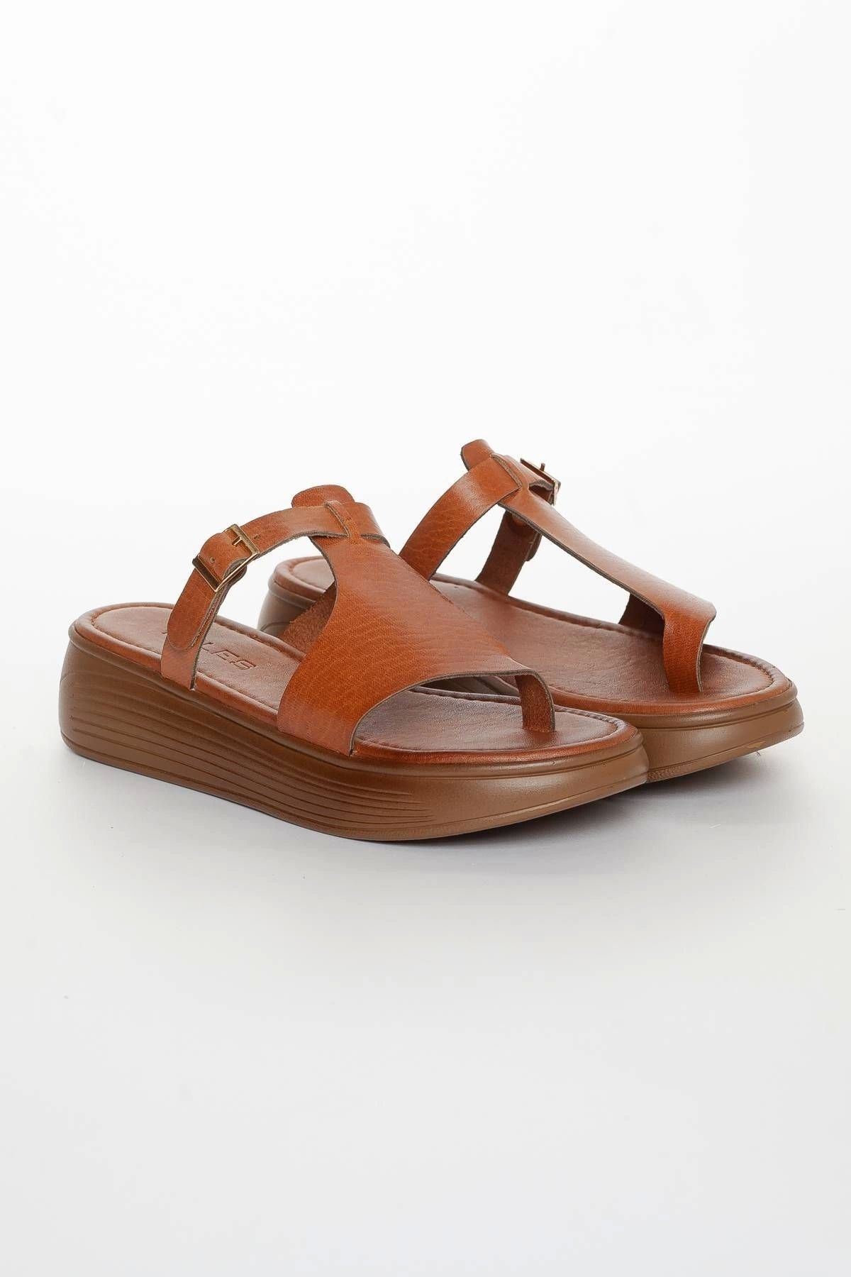 GULT-Slapi de damă din piele naturală, papuci de 4 cm 2