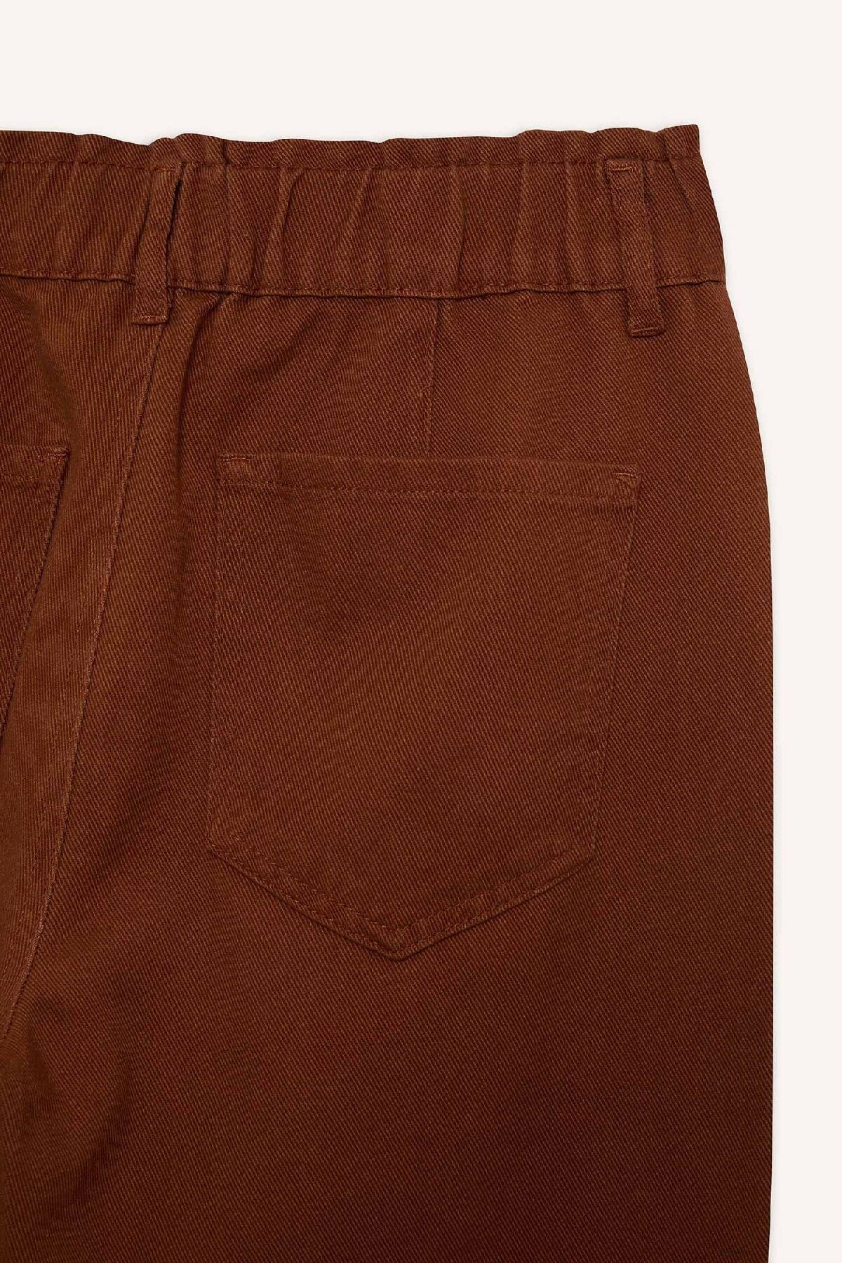 DeFacto-Paperbag Gabardine Fabric Trousers with Pocket Standard Leg S2790Az25Sp 8