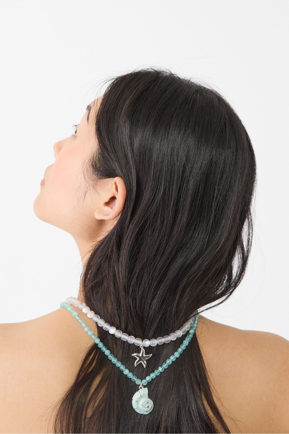 Stradivarius-Set of 2 star and seashell necklaces 3