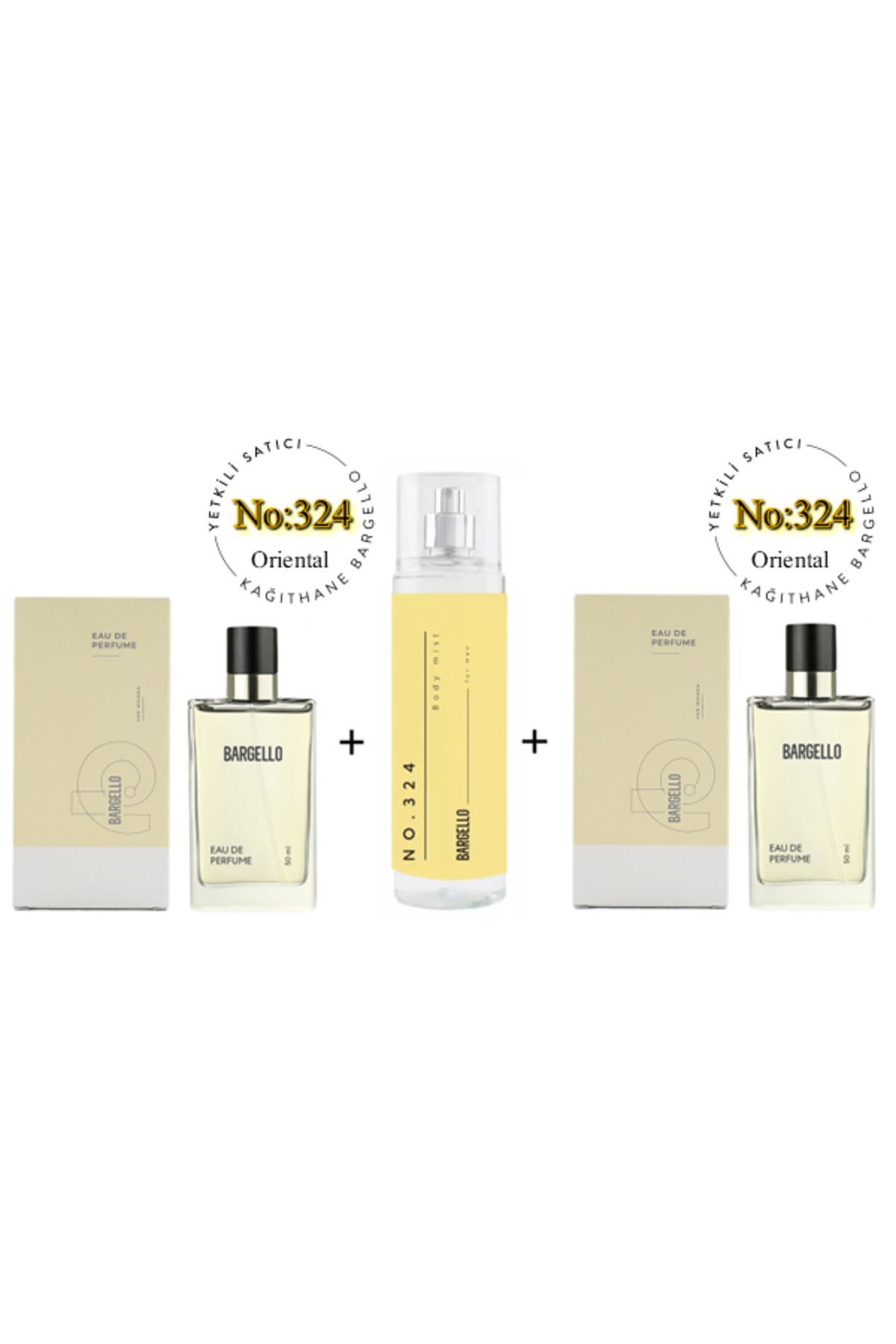عطر زنانه 324 + 324 edp 50 ml Oriental + No:324 Body Mist عطر زنانه 210 ml Oriental Edt -mnms324bmset Bargello