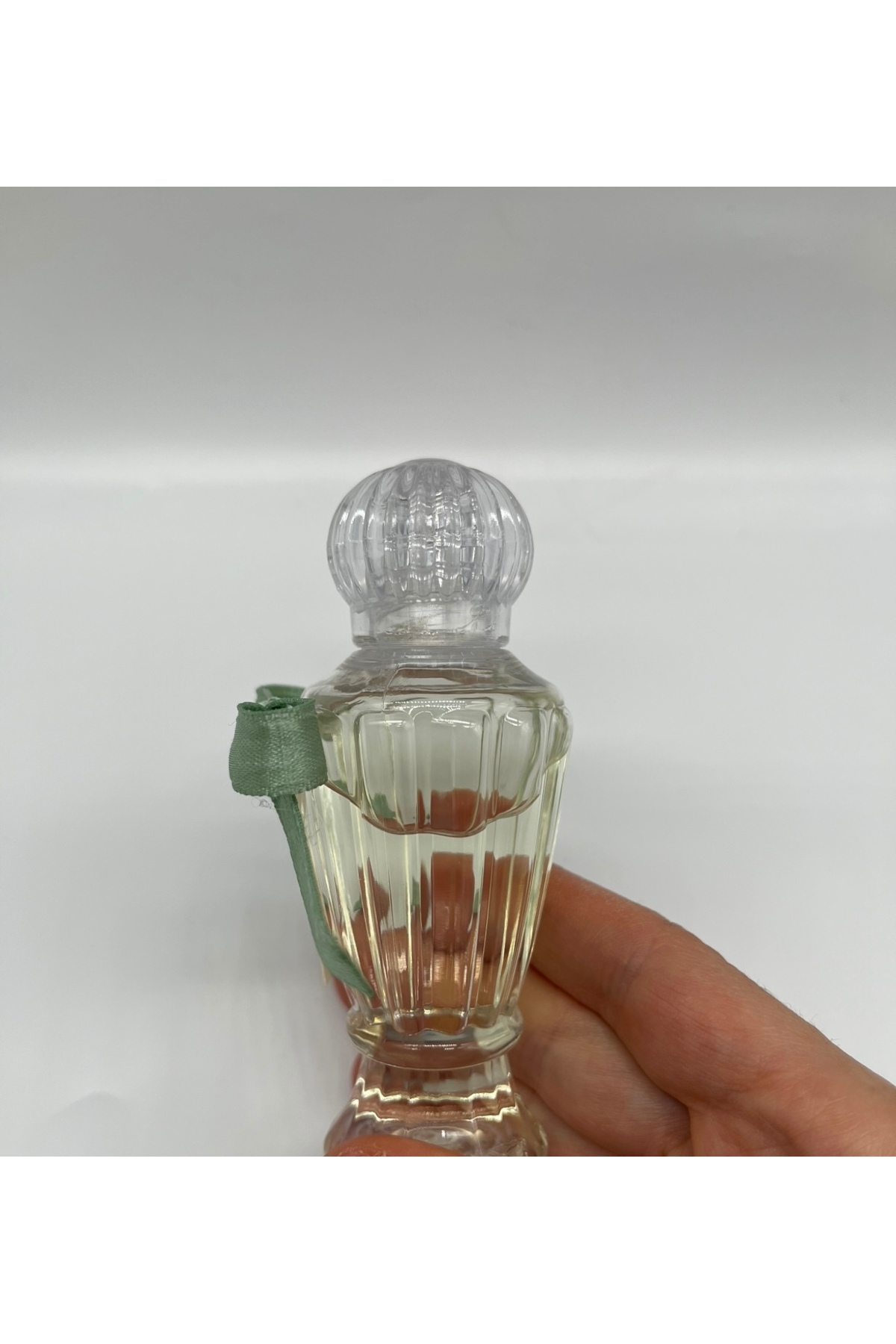 MayaArtDesign Küf Yeşili Saten Kurdele Mika Vazo Şişe 50cc Kolonya (25 ADET) Nikah - Nişan - Söz - Doğum Hediyelik fotoğrafı 2 (önizleme)