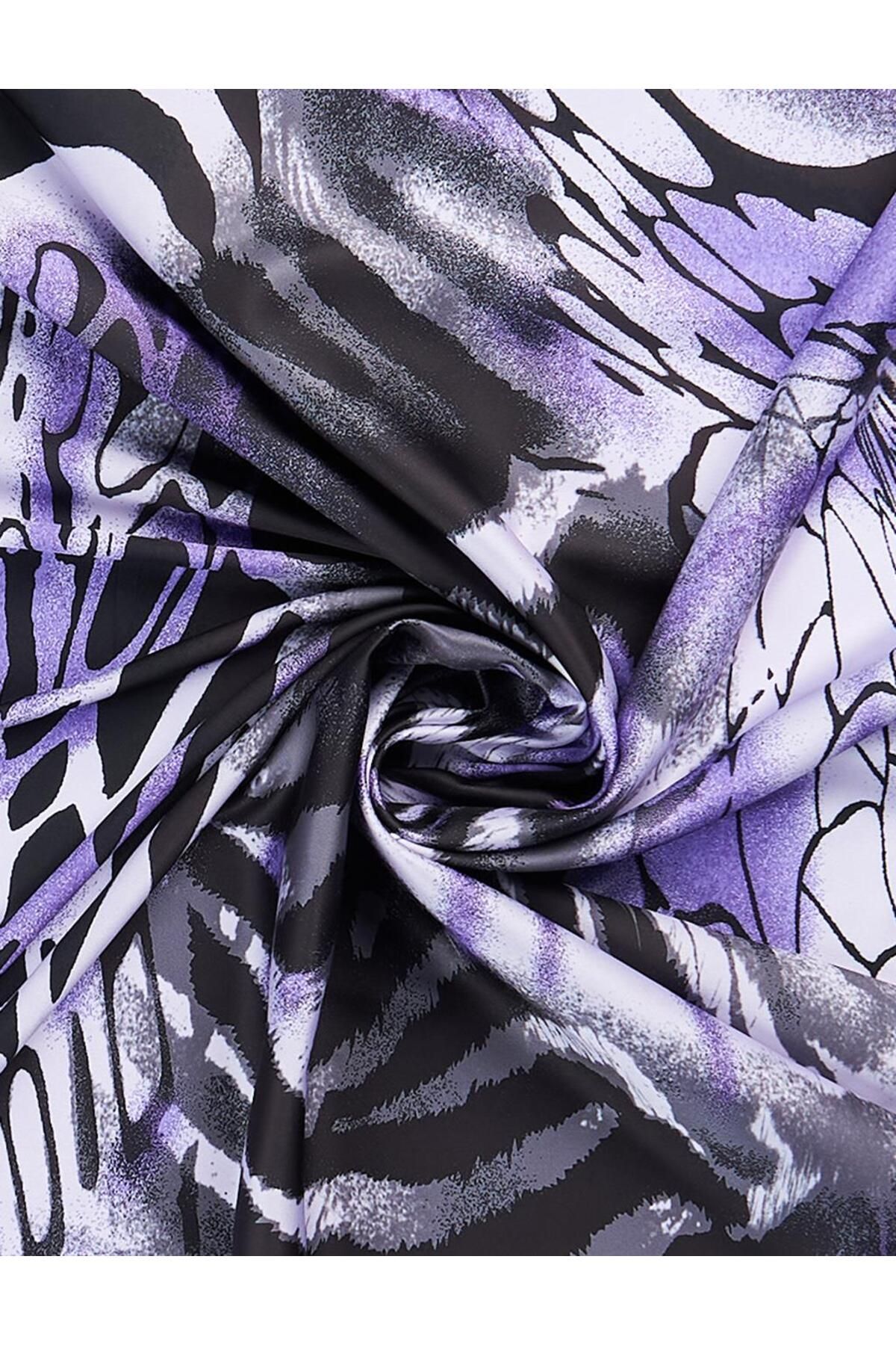 Kayra-Leopard Print Scarf - Purple We Can Change It According to Your Suggestion. 2