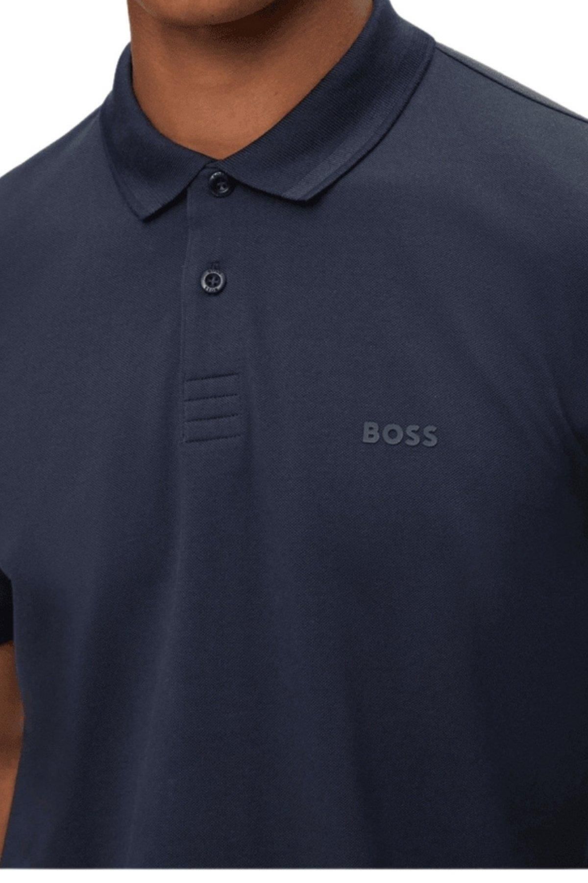 تی شرت یقه پولو مردانه SLIM FIT POLO NAVY BLUE Hugo Boss