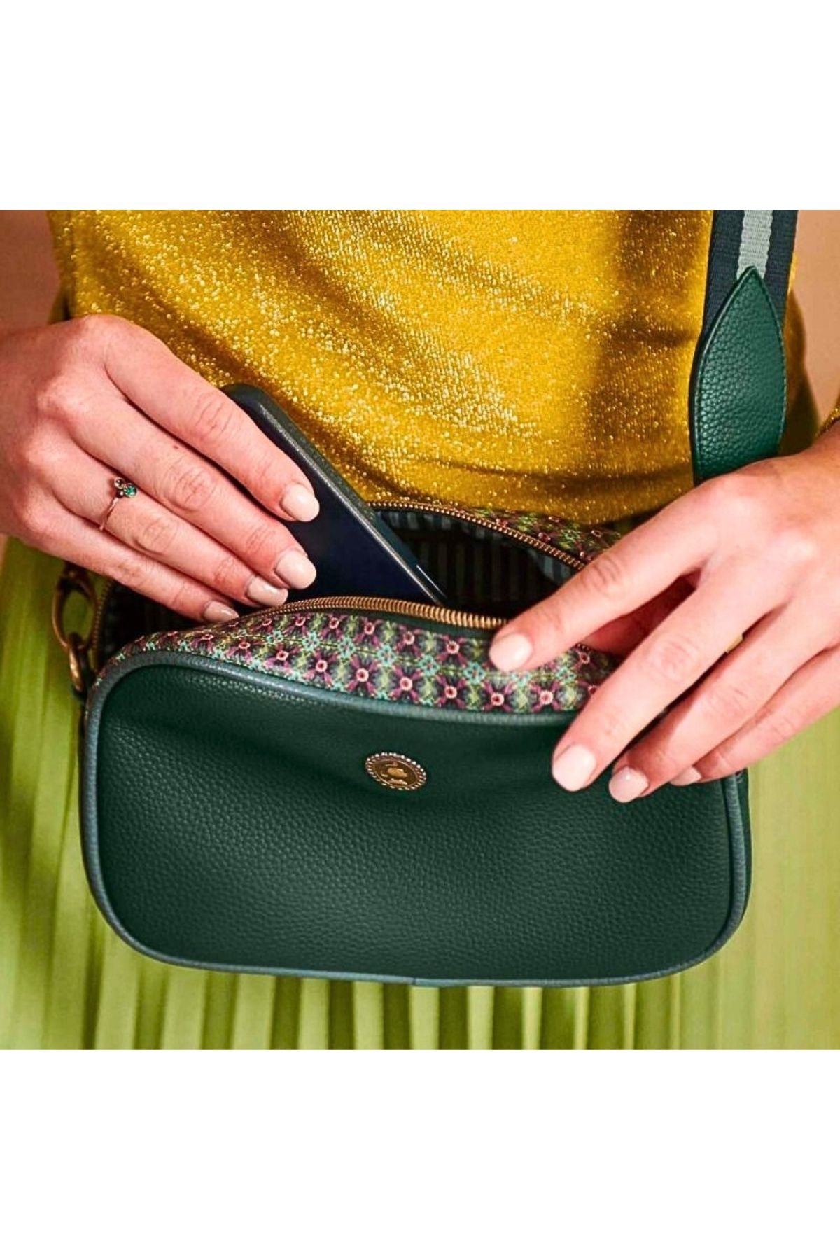 Pip Studio-Crossbody bag, Green, 21x6x13 cm, Uni collection, Pip Studio 4