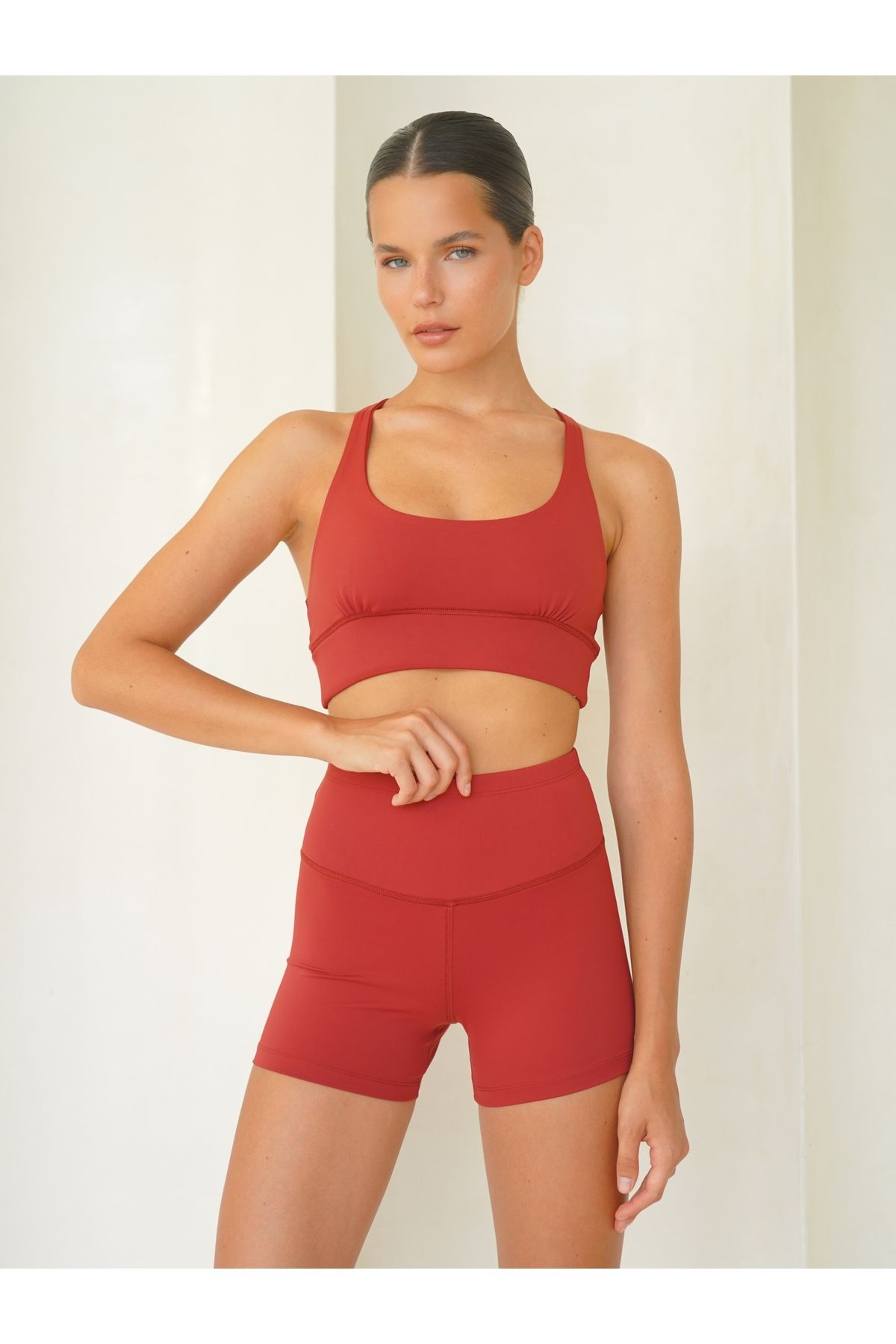MAİ COLLECTİON-Sport acoperit Samadhi Burgundy Crop 5