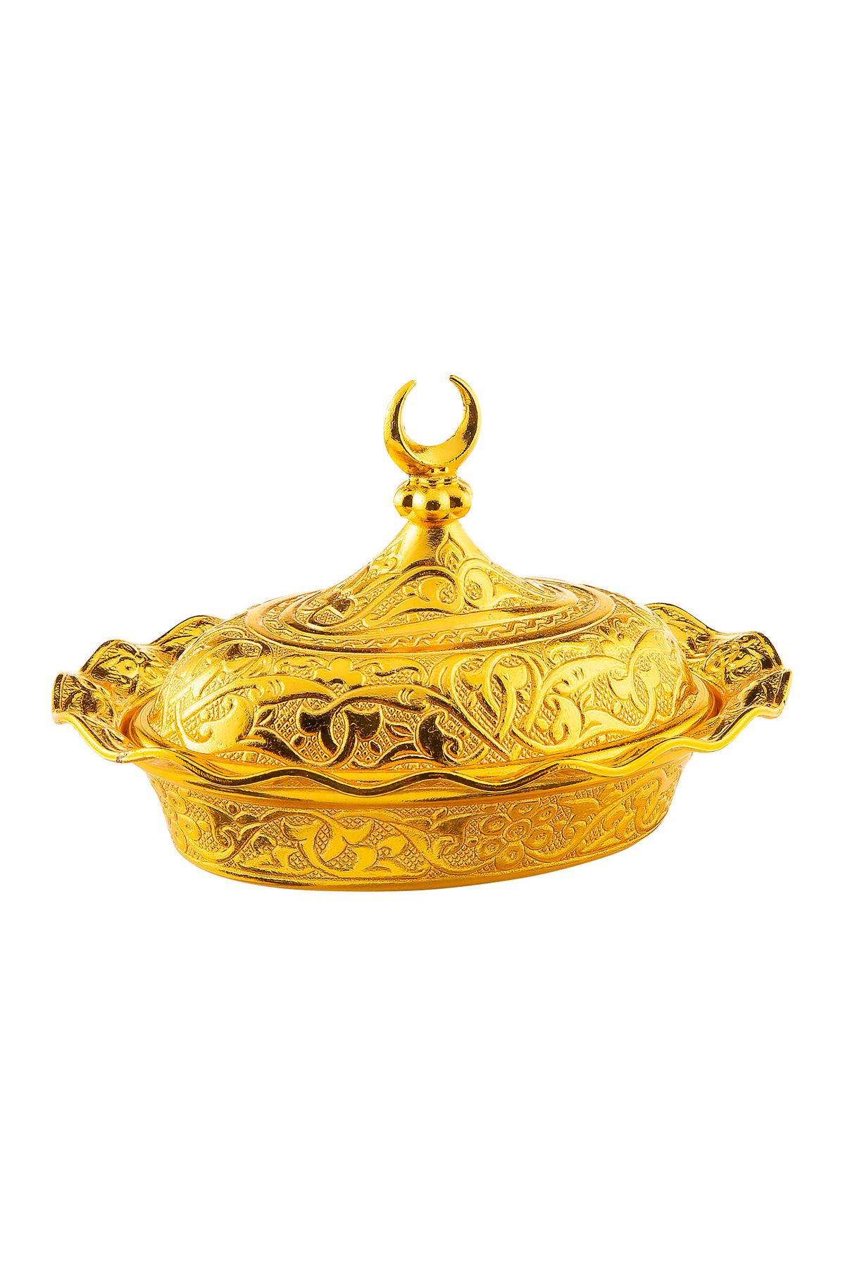 Sena-6 Oval Metal Turkish Delight Bowls (042-6) 2
