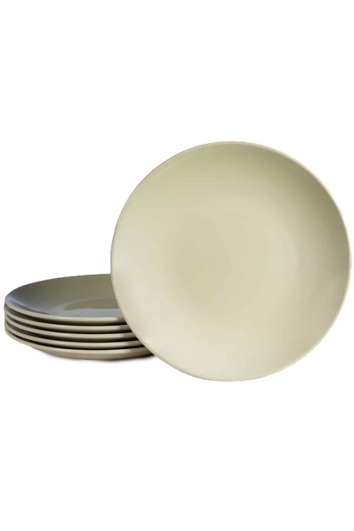 Cesiro Set 6 Farfurii Intinse Crem Ivoire, 26 Cm - One Size