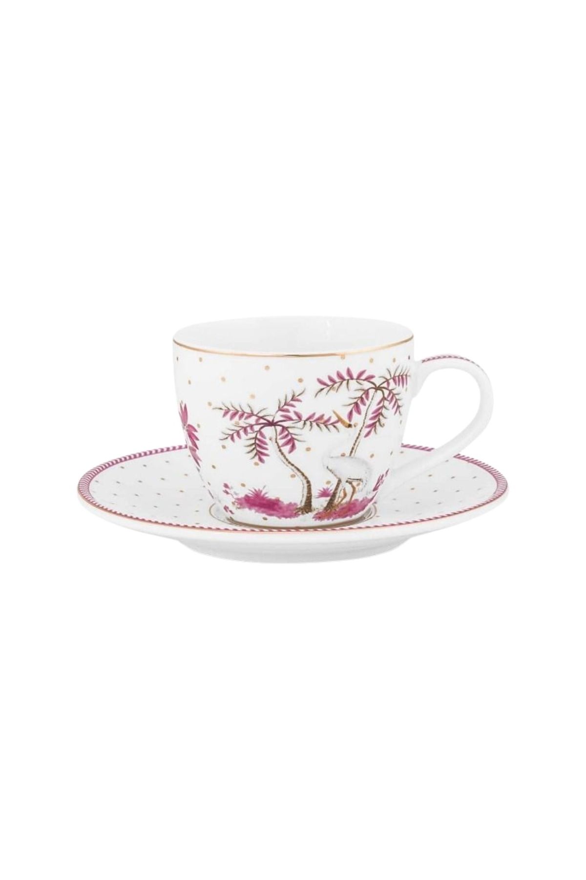 Pip Studio-Espresso cup with saucer, Pip Studio, Dots Gold Pink, 120 ml, Jolie collection 4