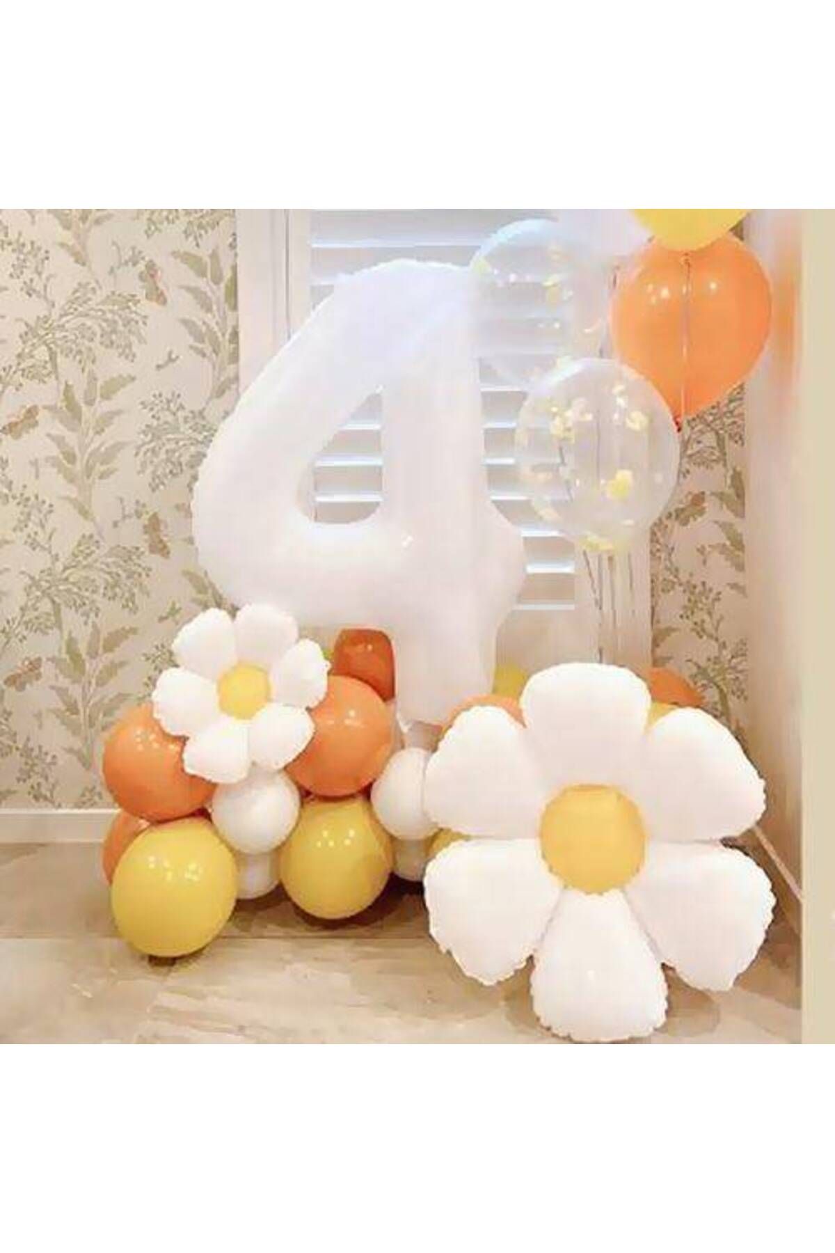 Parti Dükkanım-Daisy Foil Balloon - Green 2 Size 4