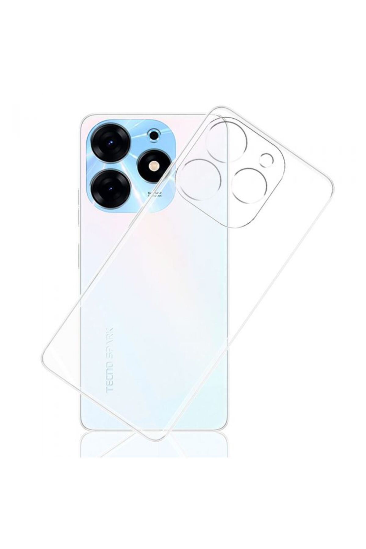 Di Aksesuar Şeffaf Lüx Kılıf Tecno Spark 10 Pro