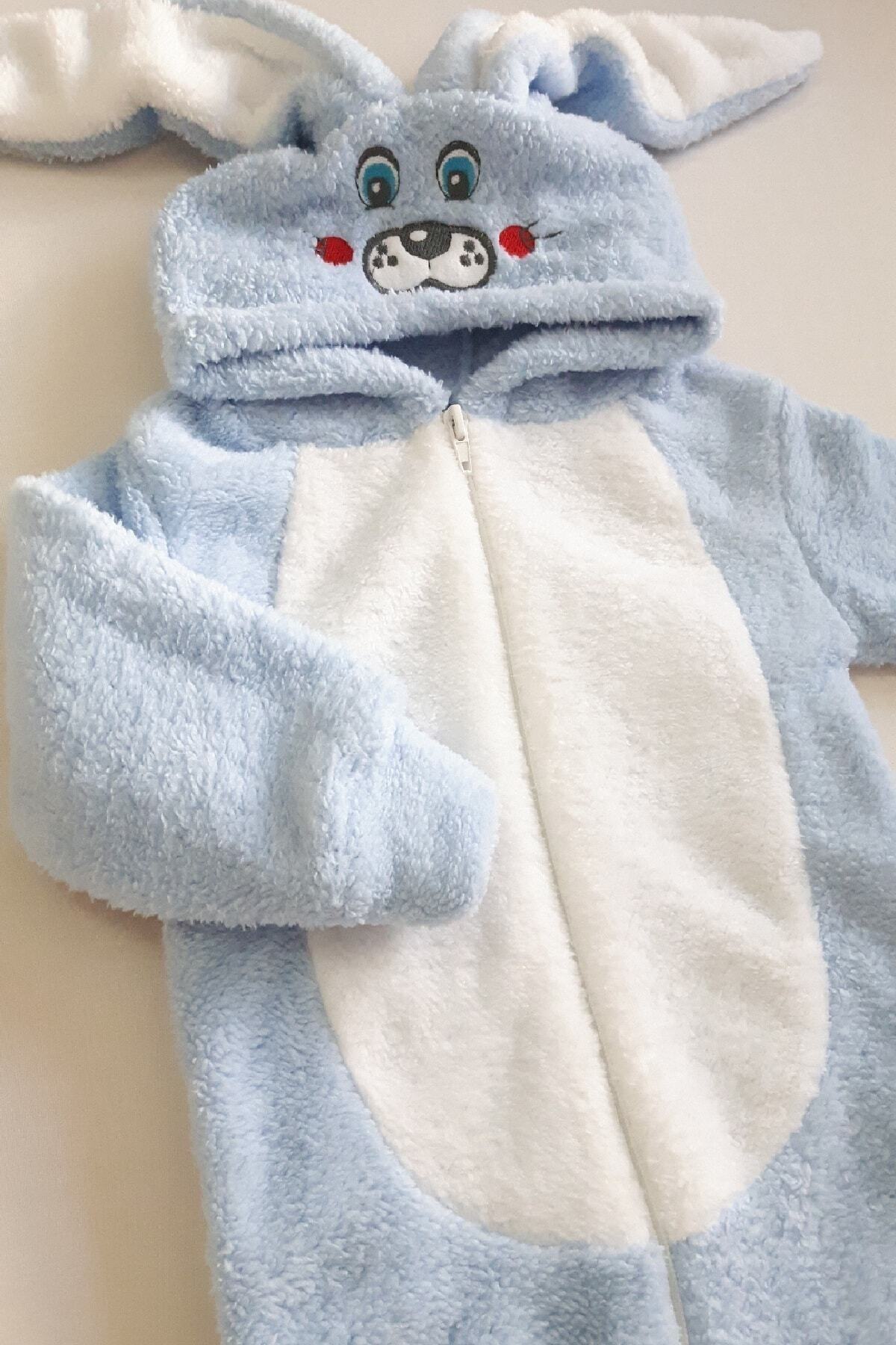 ALYAKİDS Erkek Çocuk Welsoft Tavşan Kulaklı  Kışlık Tulum fotoğrafı 2 (önizleme)