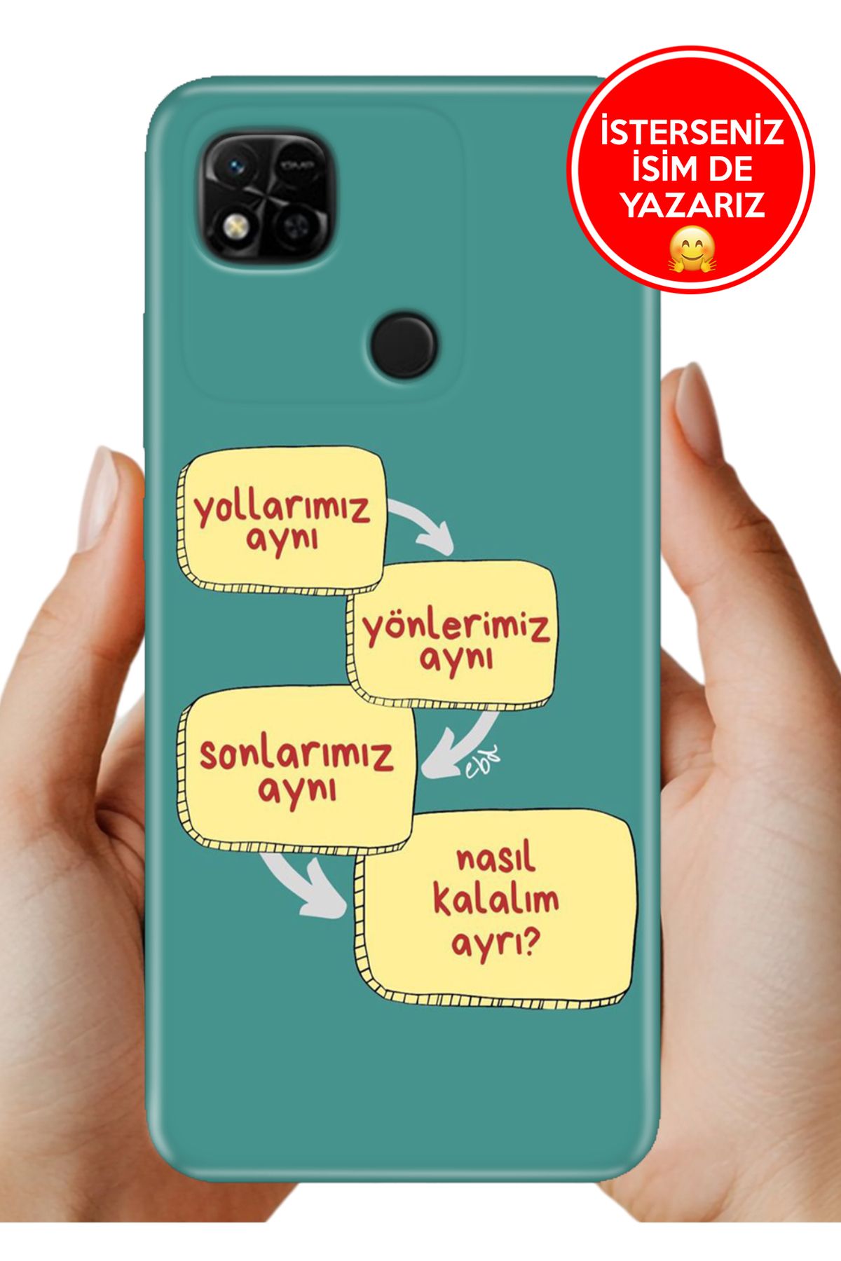 Cekuonline Xiaomi Redmi 10A Kılıf Cekuform Desenli Art Silikon Biz Aynıyız