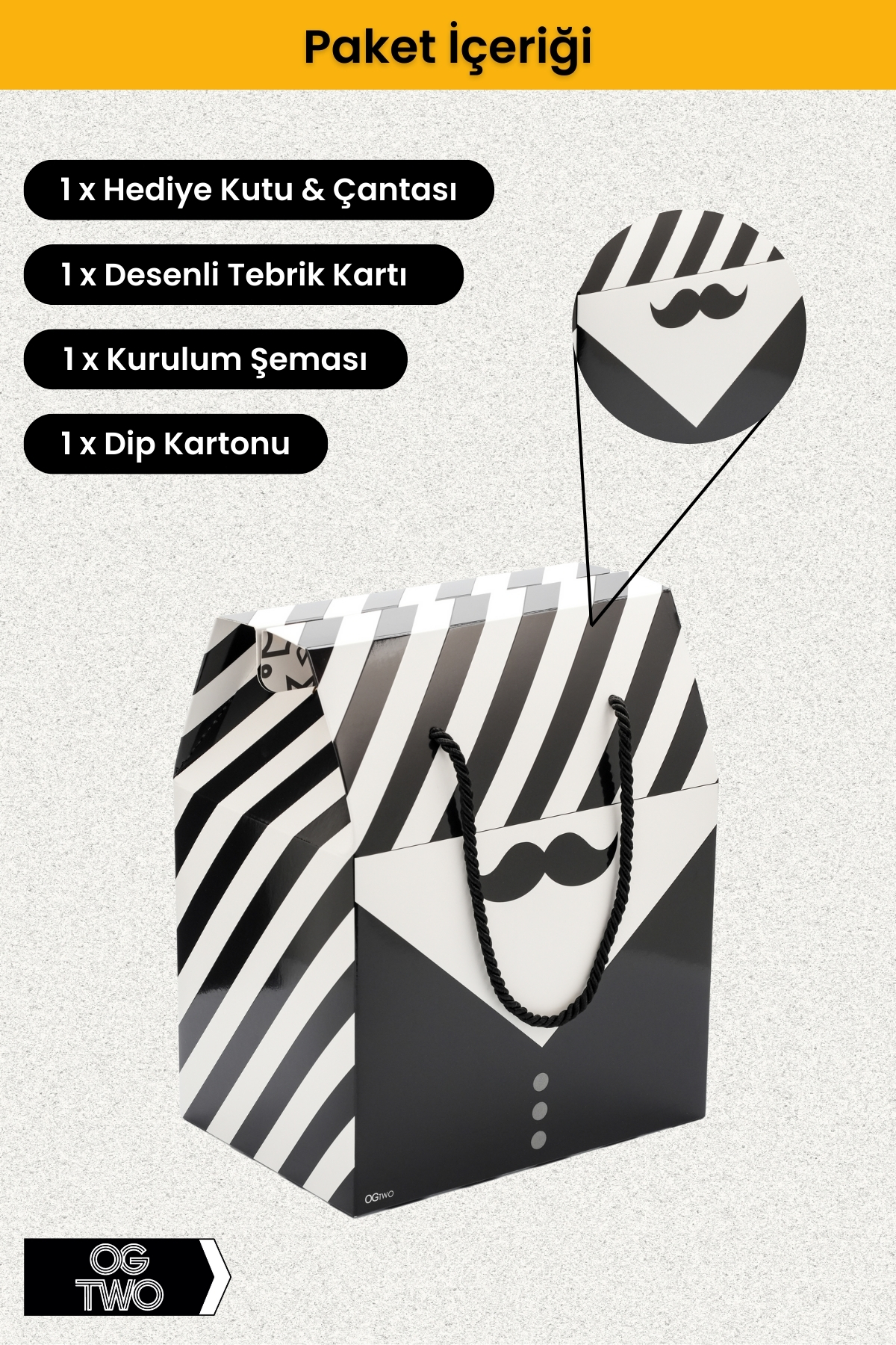 OGTWO Premium Konsept Tasarım Hediye Kutusu & Çanta Boş Karton Hediye Paketi Hediyelik Kutu - 24x14x20cm fotoğrafı 4 (önizleme)
