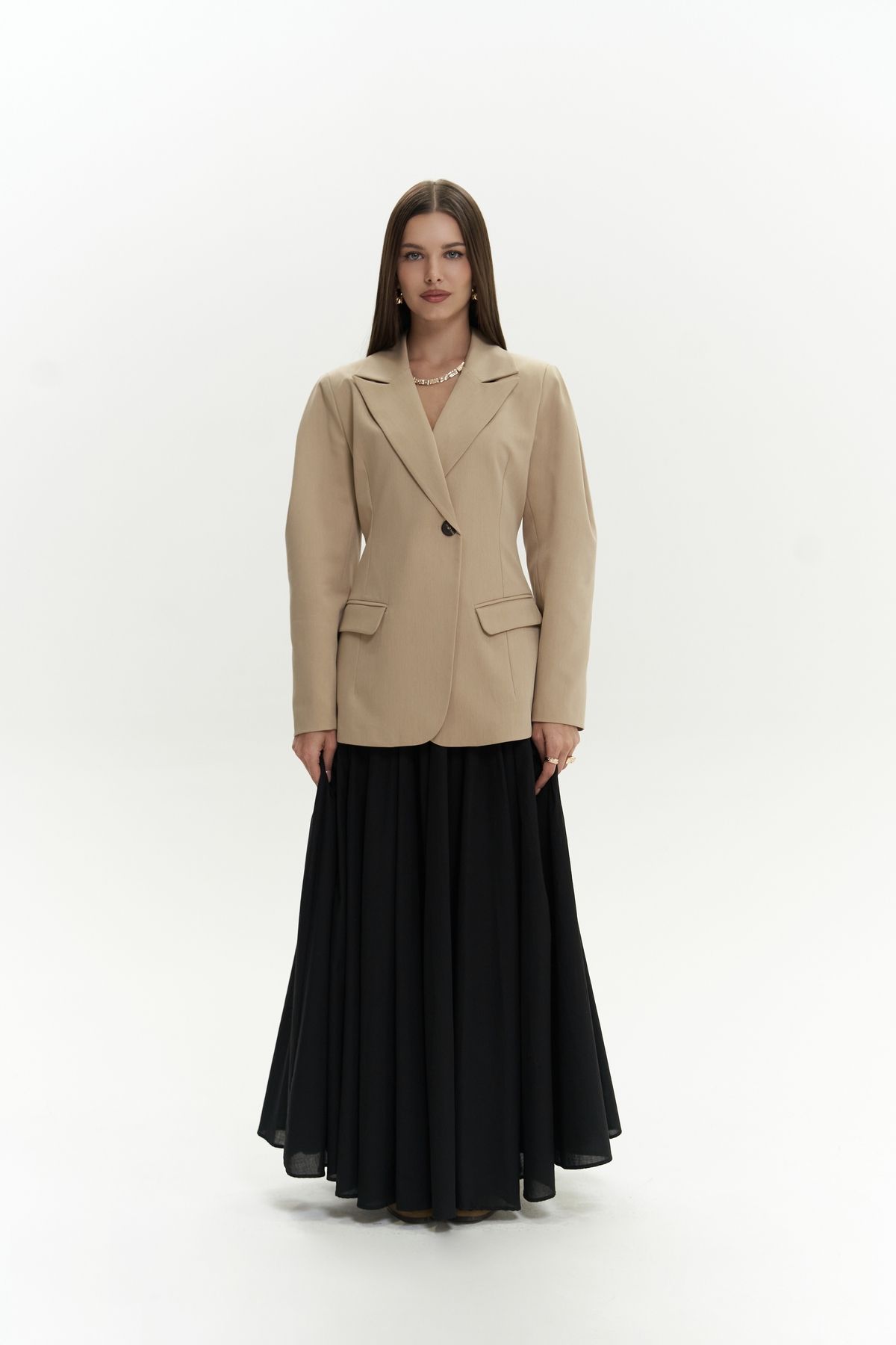 MAİ COLLECTİON-Briella Taille geschnallter Nerz-Blazer 2