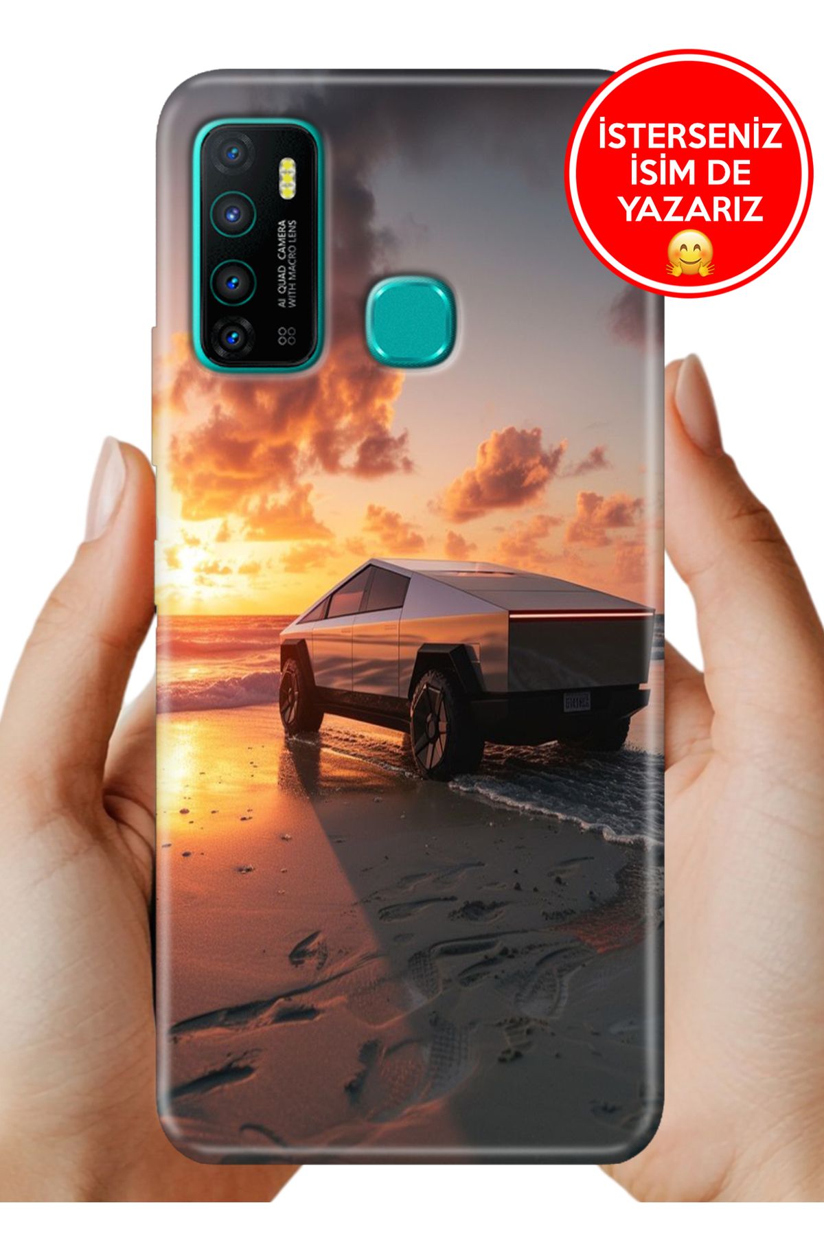 Cekuonline İnfinix Hot 9 Kılıf Hot 9 FullCover Resimli Desenli Silikon Cybertruck