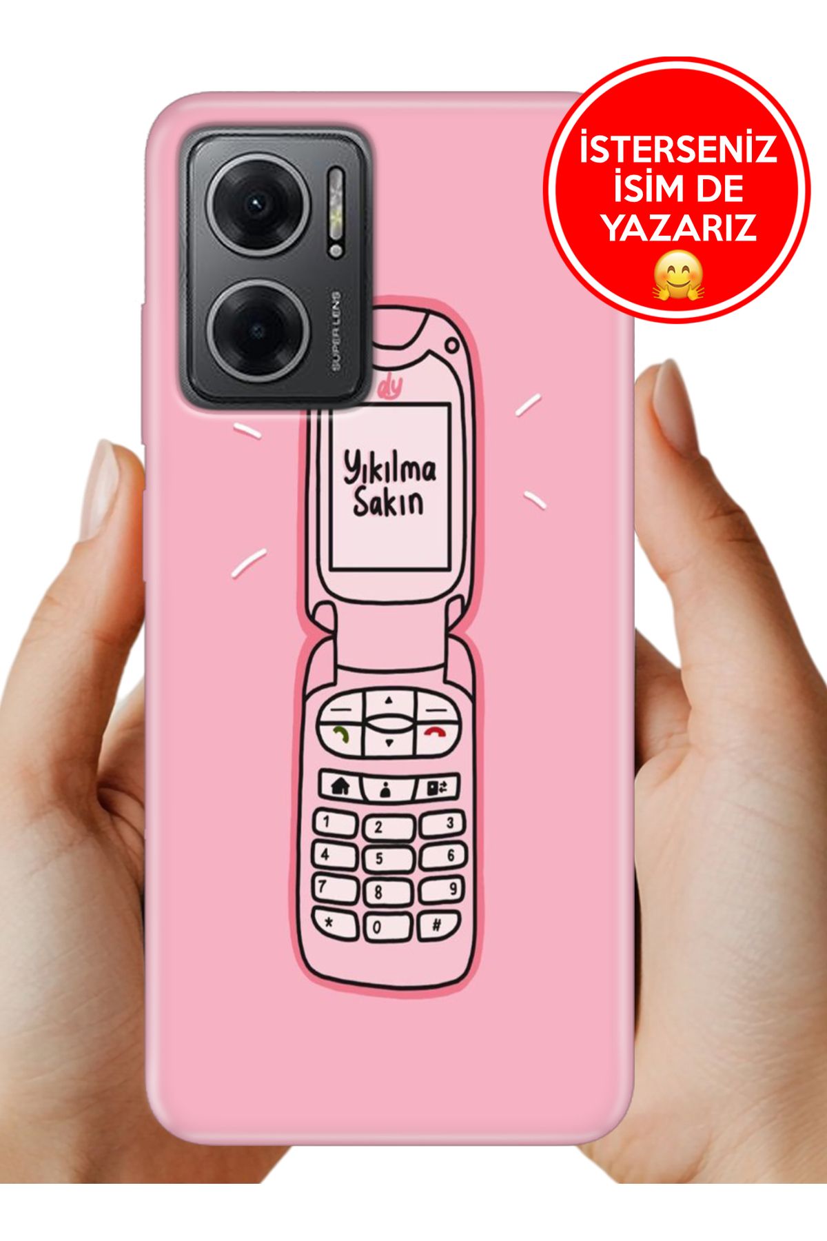 Cekuonline Redmi Note 11E Kılıf Desenli Baskılı Kamera Korumalı ZRR Silikon Yıkılma Sakın
