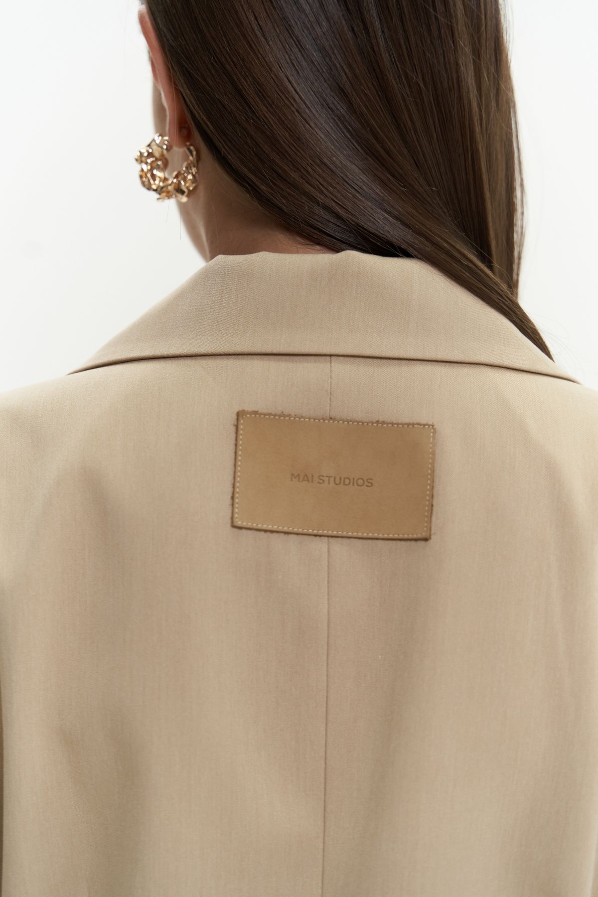 MAİ COLLECTİON-Briella Taille geschnallter Nerz-Blazer 3