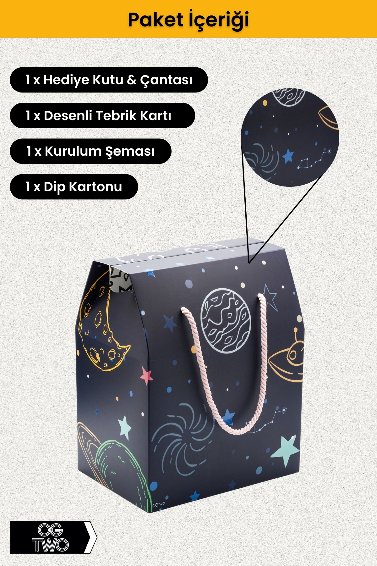 OGTWO Premium Konsept Tasarım Hediye Kutusu & Çanta Boş Karton Hediye Paketi Hediyelik Kutu - 24x14x20cm fotoğrafı 4 (önizleme)