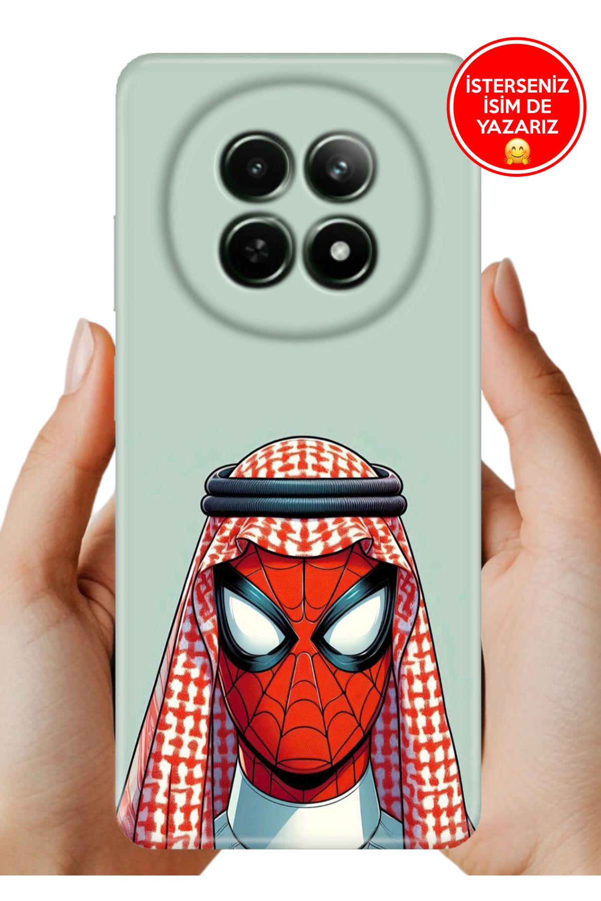 realme 12+ Plus Kılıf UvBaskı Özel-Tasarım Silikon Arabic Spider