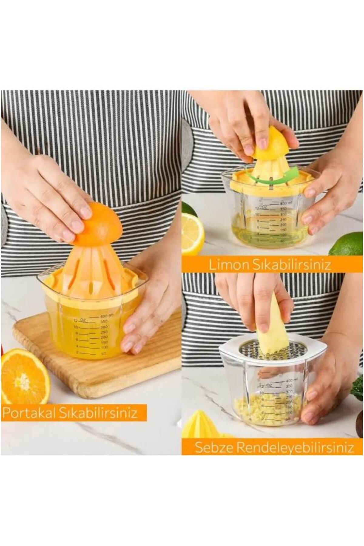 Hayveys home-Dimensional Lemon Citrus Juicer with 4 Features Grater Design and Chamber 1
