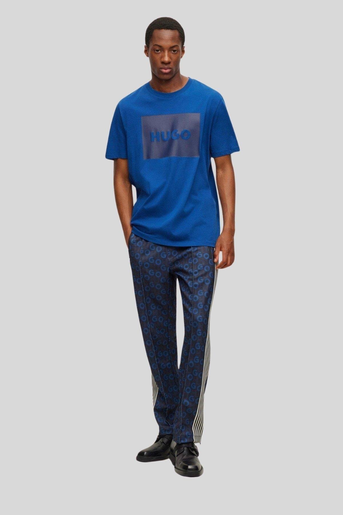 هوگو تی‌شرت آستین کوتاه مردانه طرح لوگو ۱۰۰٪ پنبه، سرمه‌ای، کد ۵۰۴۶۷۹۵۲-۴۱۷