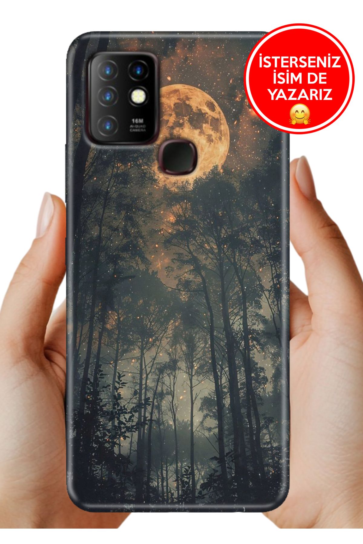 Cekuonline İnfinix Hot 10 Kılıf Kamera Korumalı Full Desen Arka Silikon KorkutanOrman