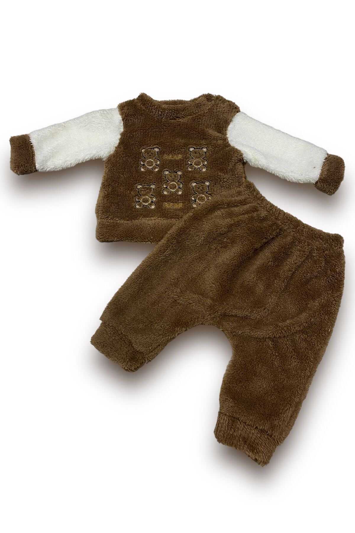 PEAR BABY AYI DETAYLI BEBEK POLAR ALT ÜST TAKIM fotoğrafı 2 (önizleme)