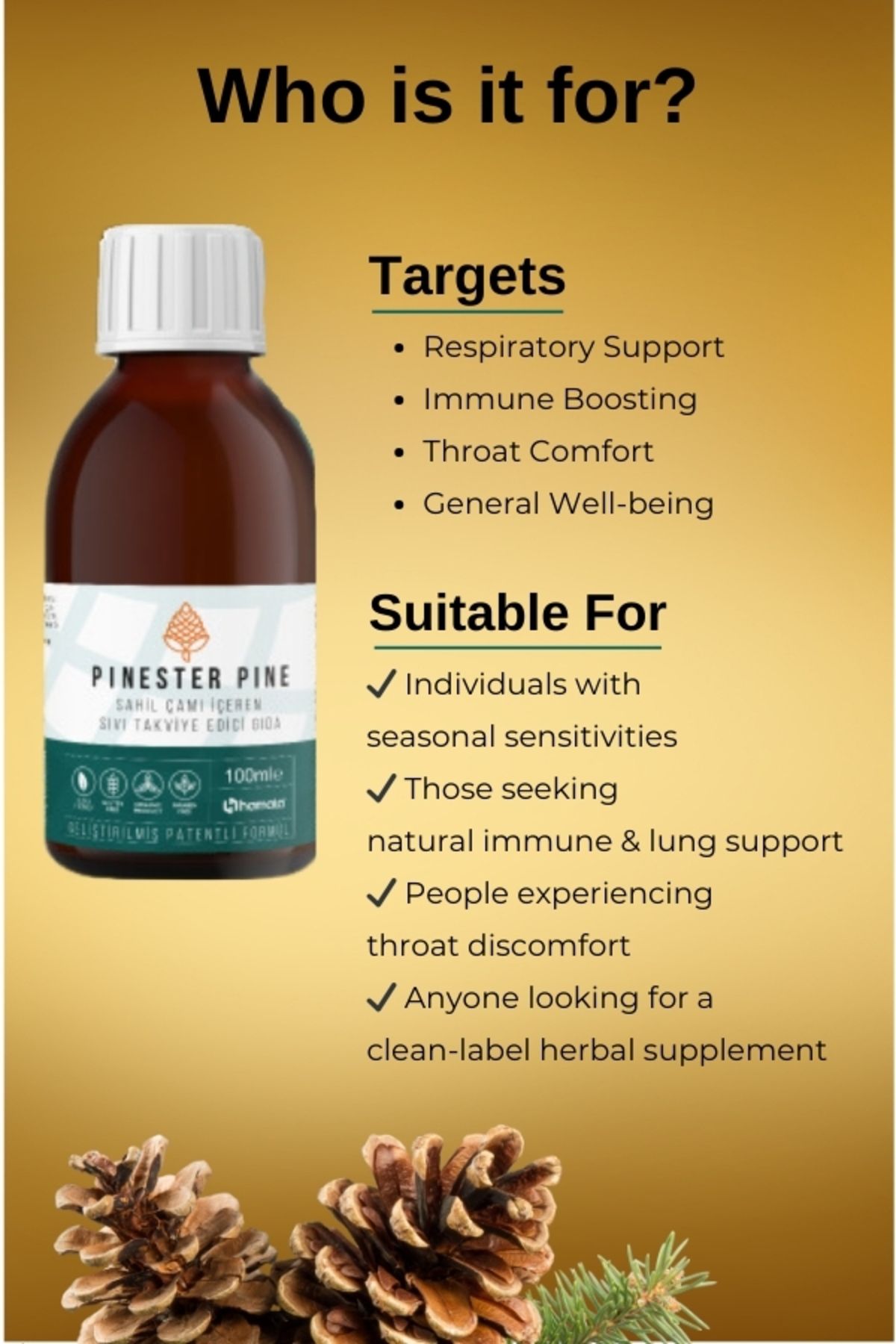 Hamata-Pinester Pine Syrup Supplement – for Respiratory Support & Immune Boost – 100ml 5