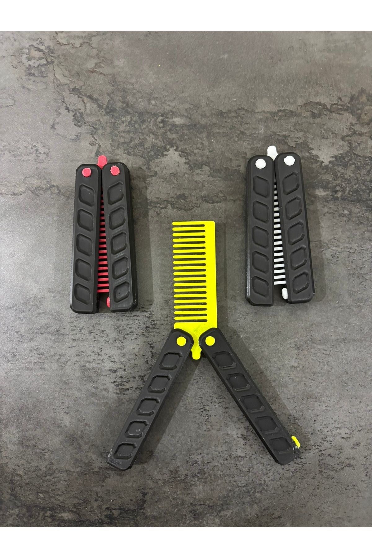 BRKStorm MİNİ Modern Kelebek Eğitim Sallama Tarak Siyah Sarı (13CM)