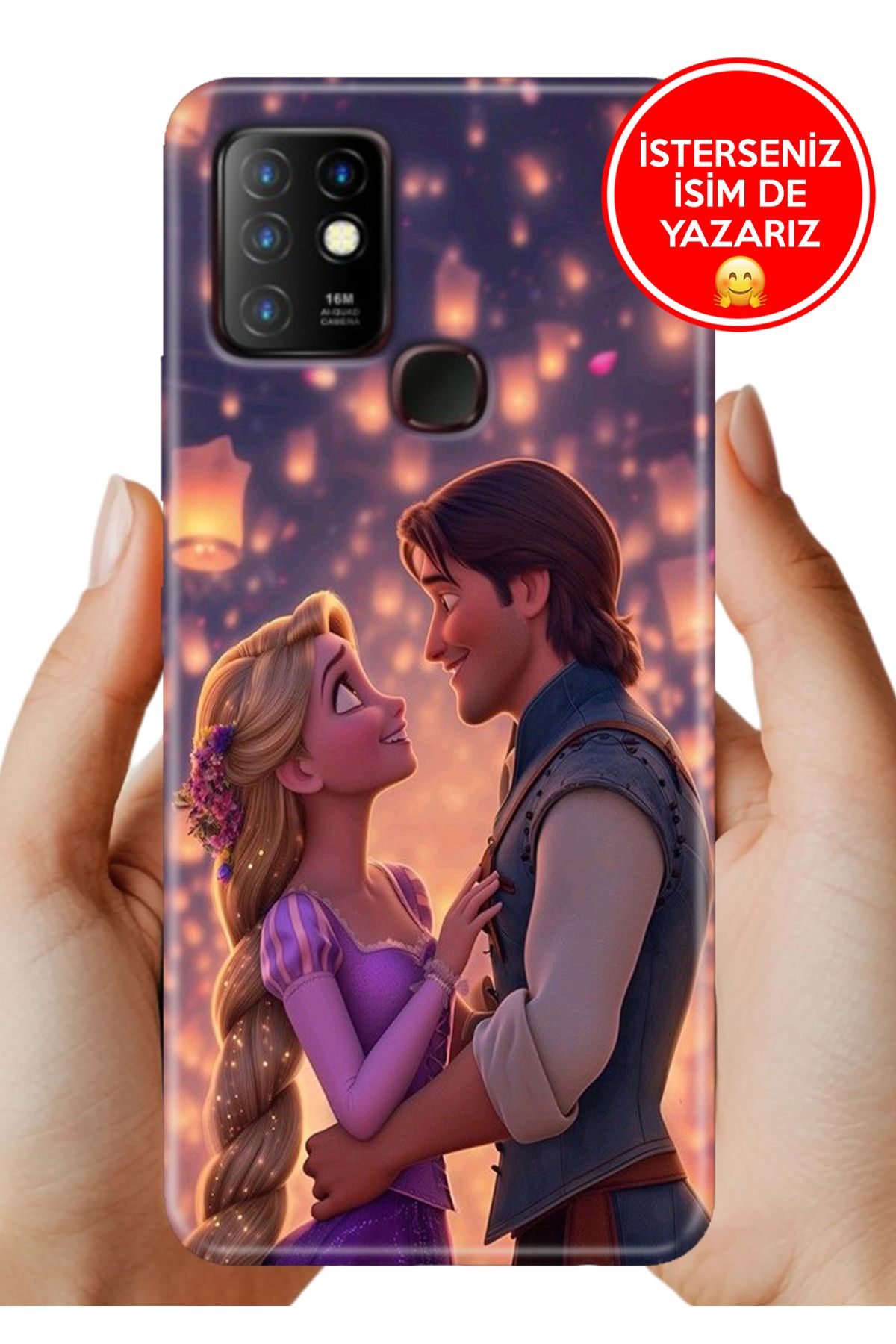 Cekuonline İnfinix Hot 10 Kılıf Desenli İsimli / İsimsiz Silikon Rapunzel