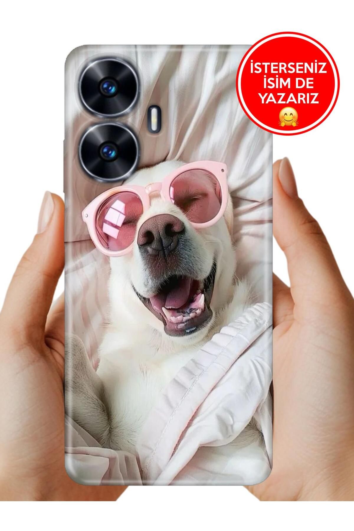 realme C55 Kılıf Desenli İsimli / İsimsiz Silikon Pet Lover