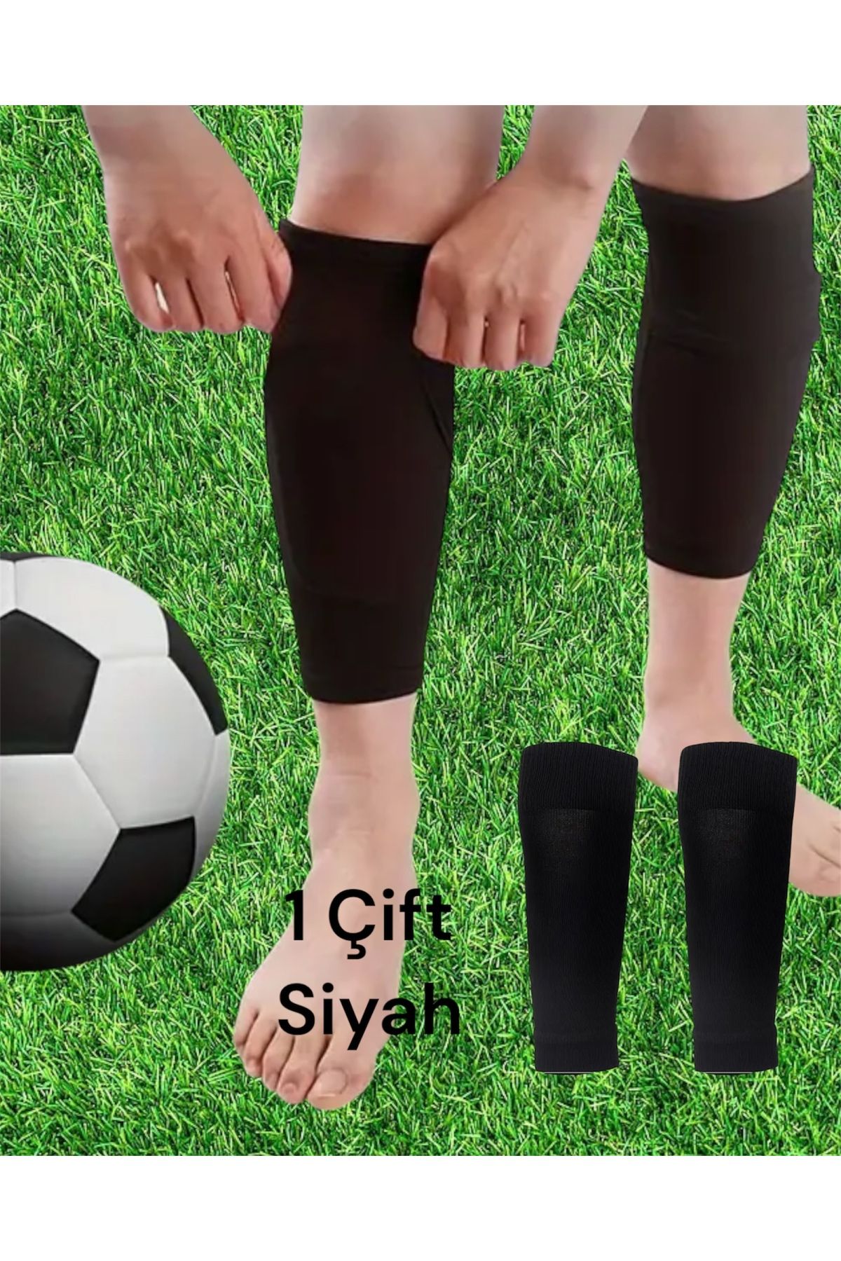 erceys Tabansız Futbol Çorabı Ayaksız Pamuklu Tozluk Futbolcu Spor Tozluğu 1 Çift