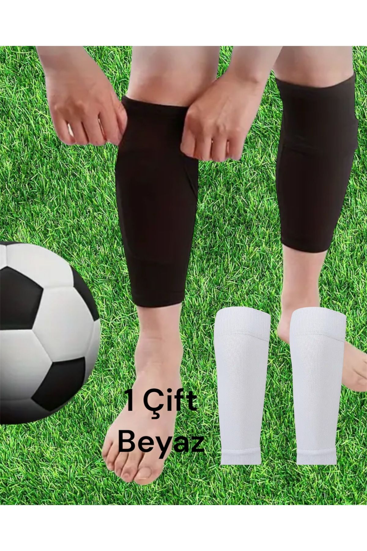 erceys Tabansız Futbol Çorabı Ayaksız Pamuklu Tozluk Futbolcu Spor Tozluğu 1 Çift
