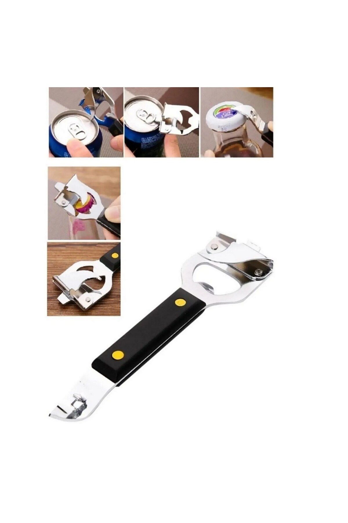 Neler Geldi Neler-Bottle and Can Opener - Lid Opener Smooth Side Cut Can Bottle Tin Opener 4