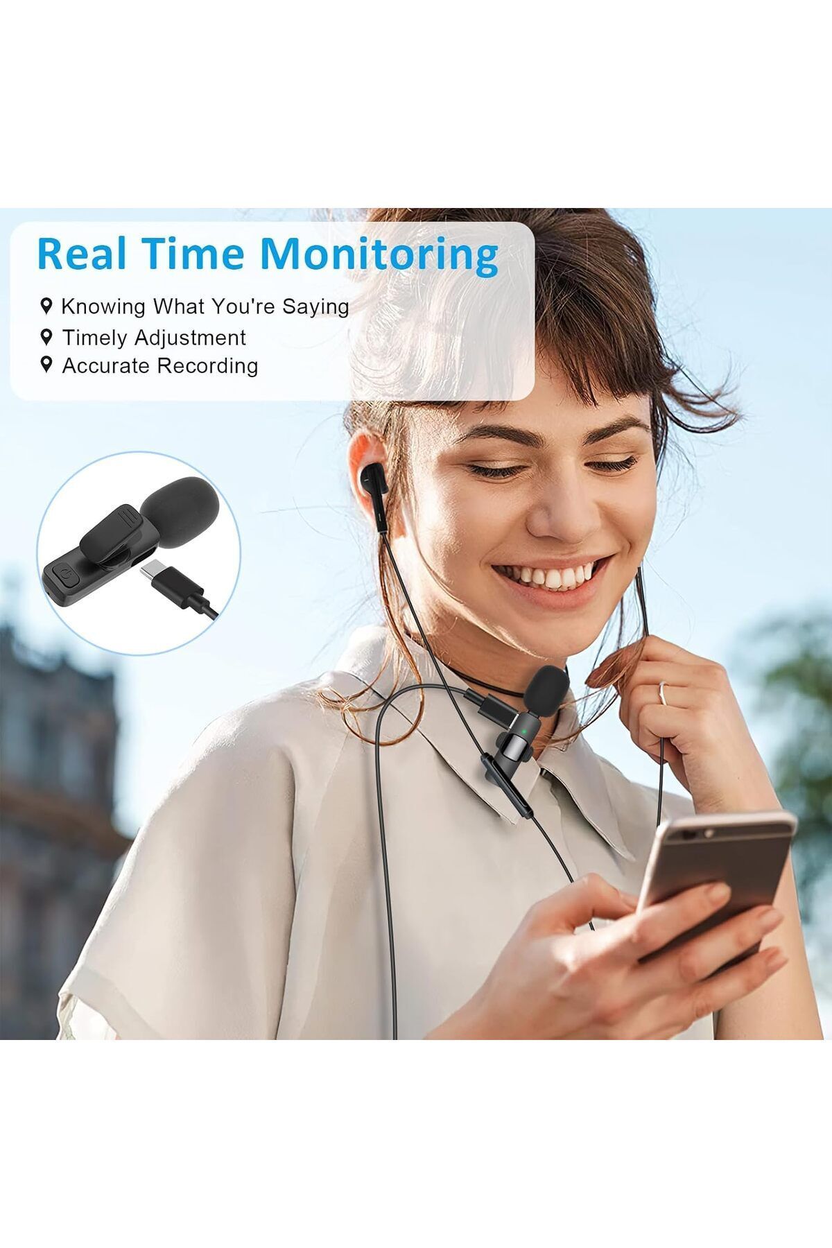 Generic-Bluetooth Mini Microphone for iPhone/iPad - Wireless Lavalier Mic for TikTok, YouTube, Podcast 4