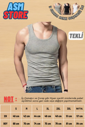 Akpınar Erkek Pamuklu Penye Atlet - Günlük Rahat Kullanım